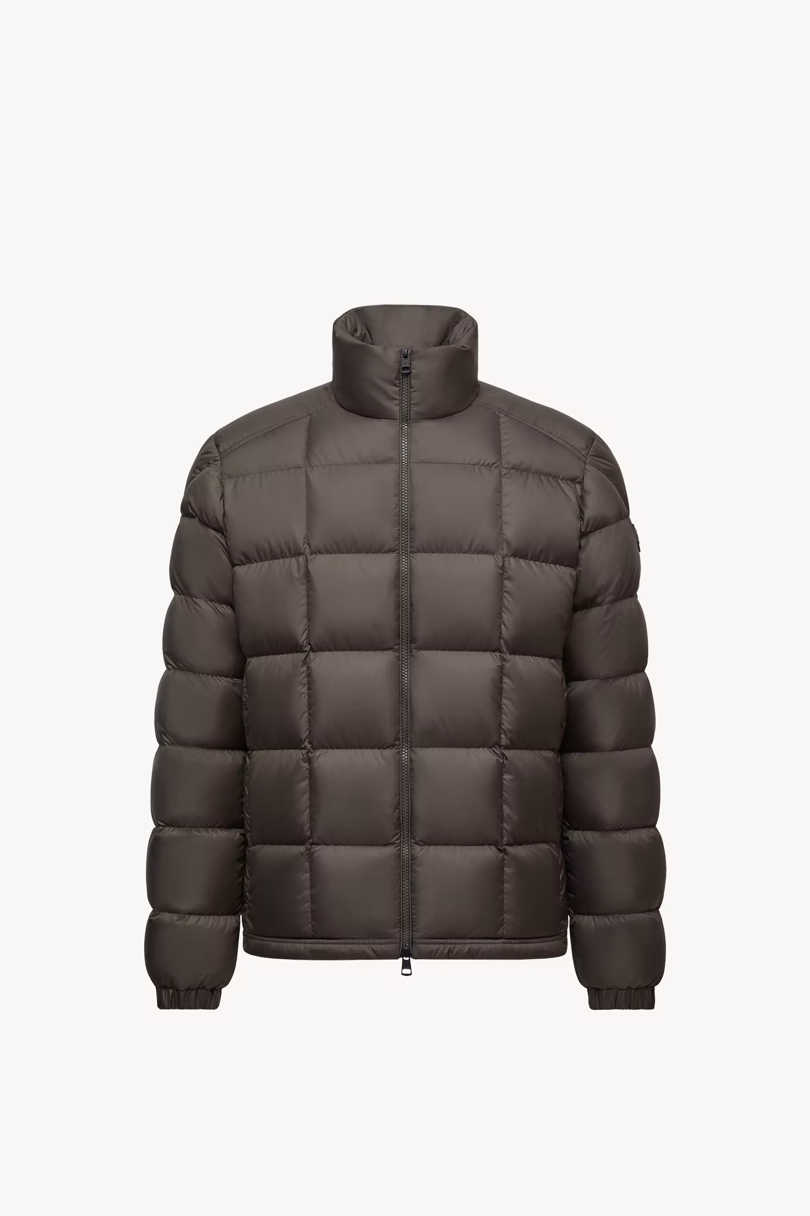 Eglise Square-Quilted Hooded Short Down Jacket
