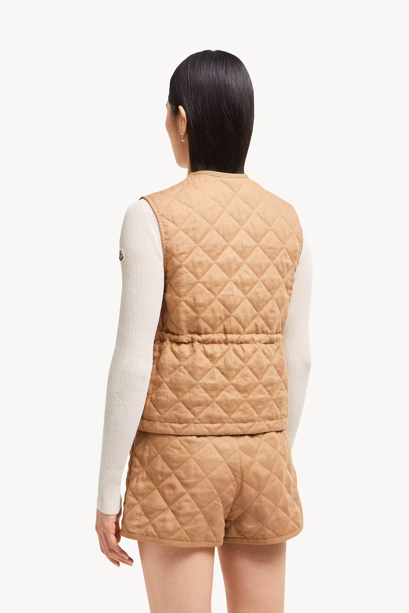 Vigny Diamond-Quilted Padded Linen Vest