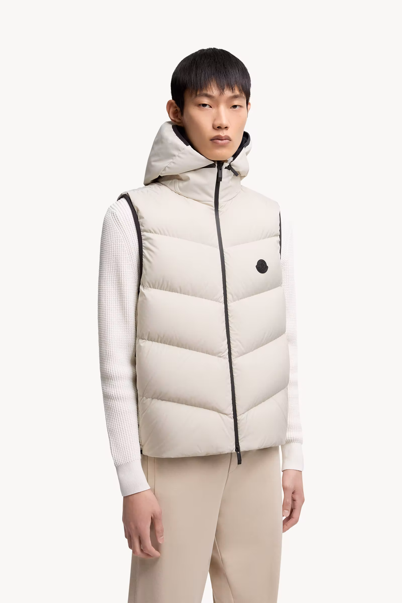 Guersac Diagonal-Quilted Hooded Down Vest