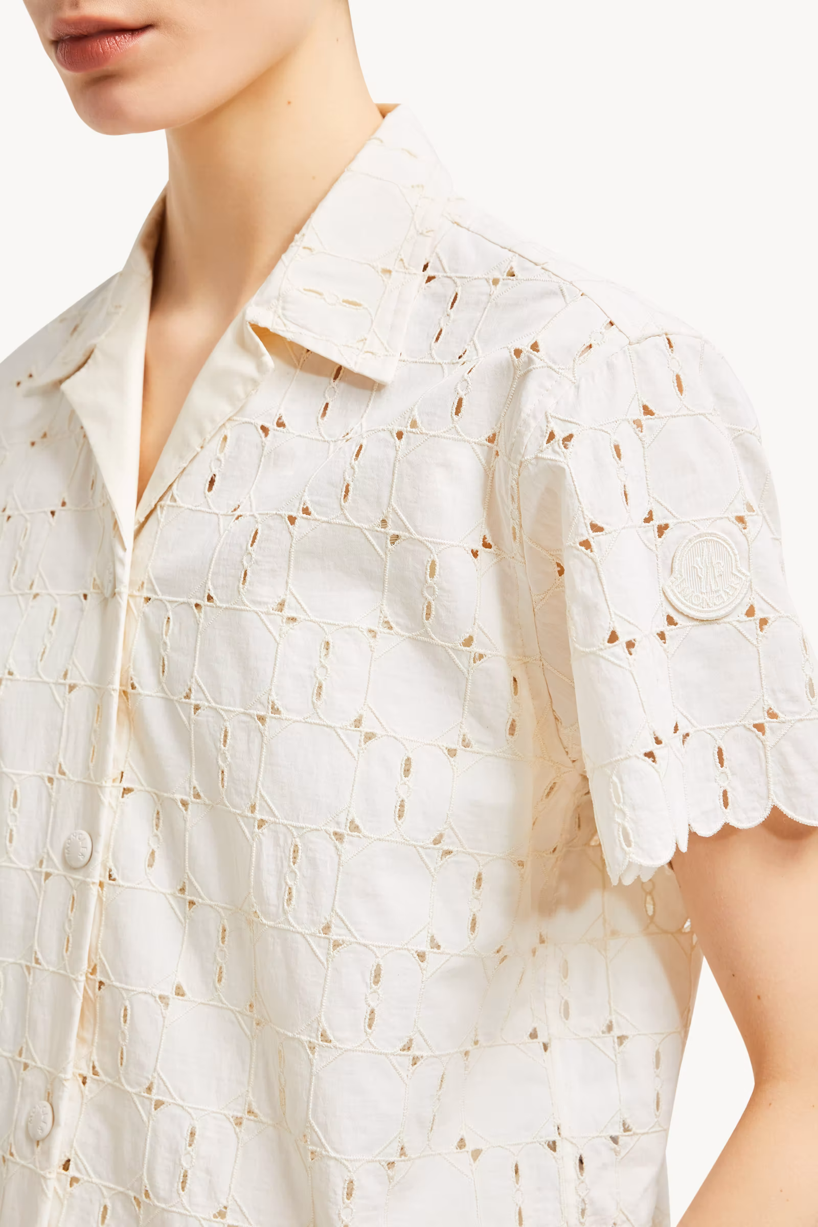 Broderie Anglaise Short Sleeve Shirt