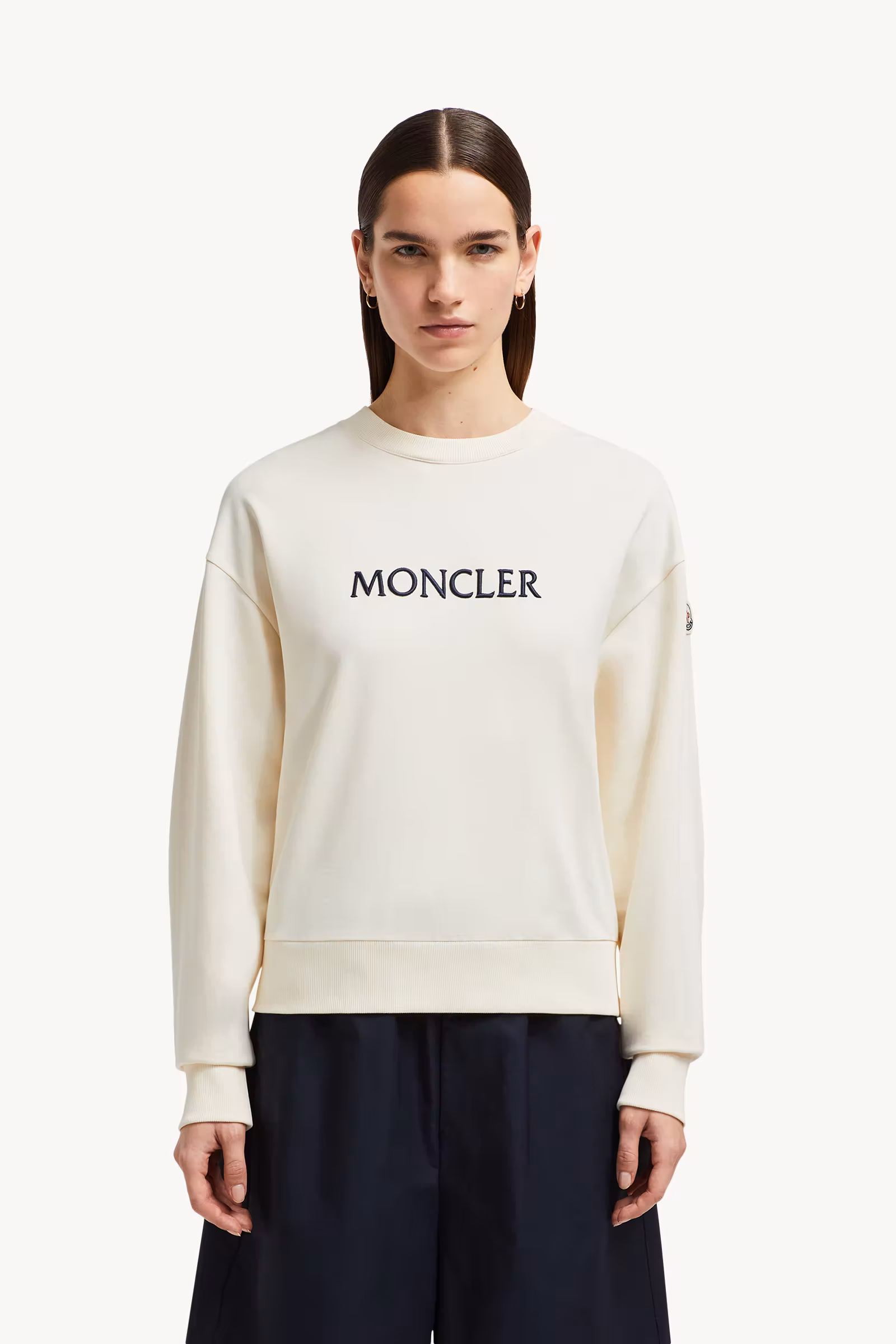 Embroidered Tonal Logo Cotton Sweatshirt