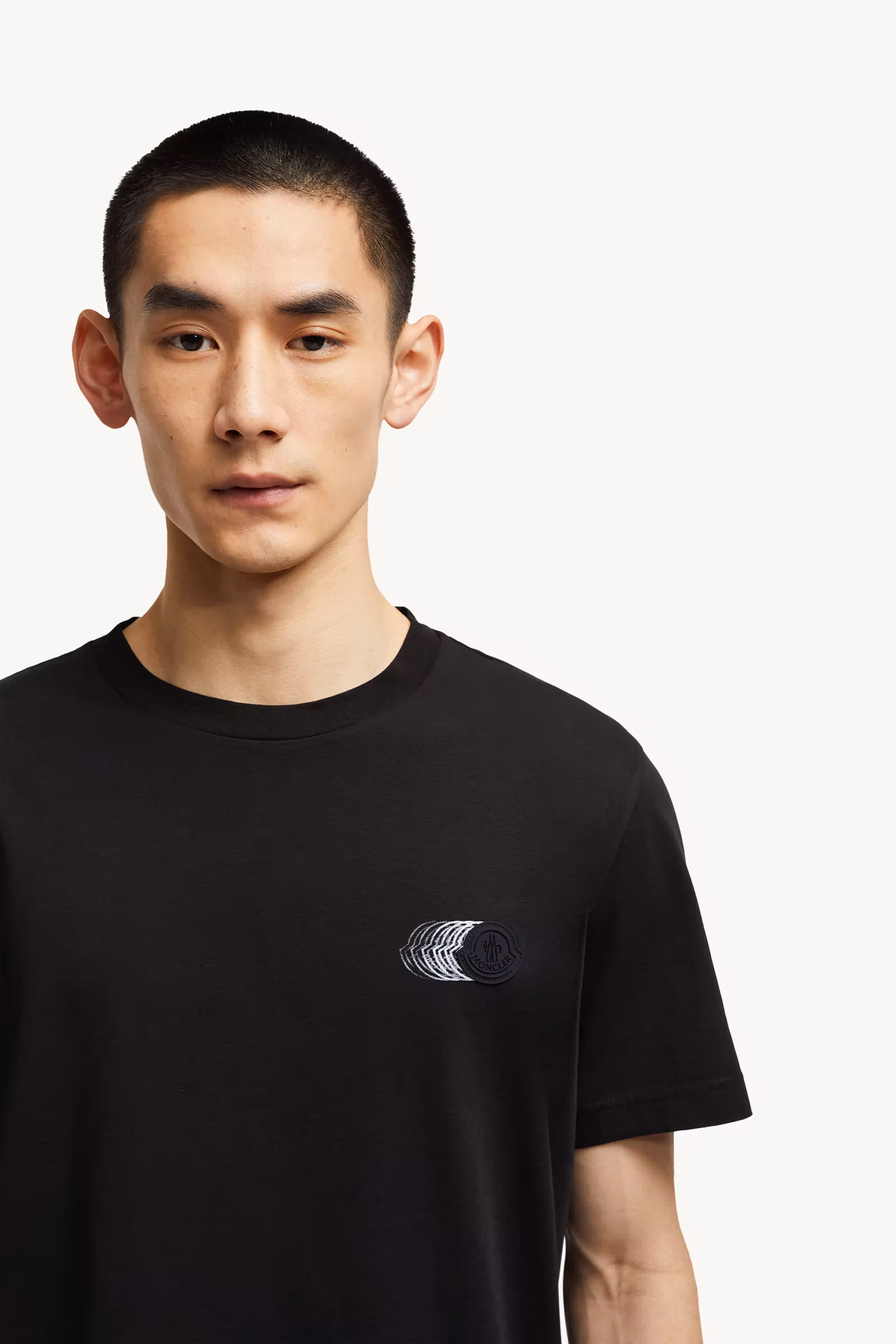 Faded Logo Motif Cotton T-Shirt