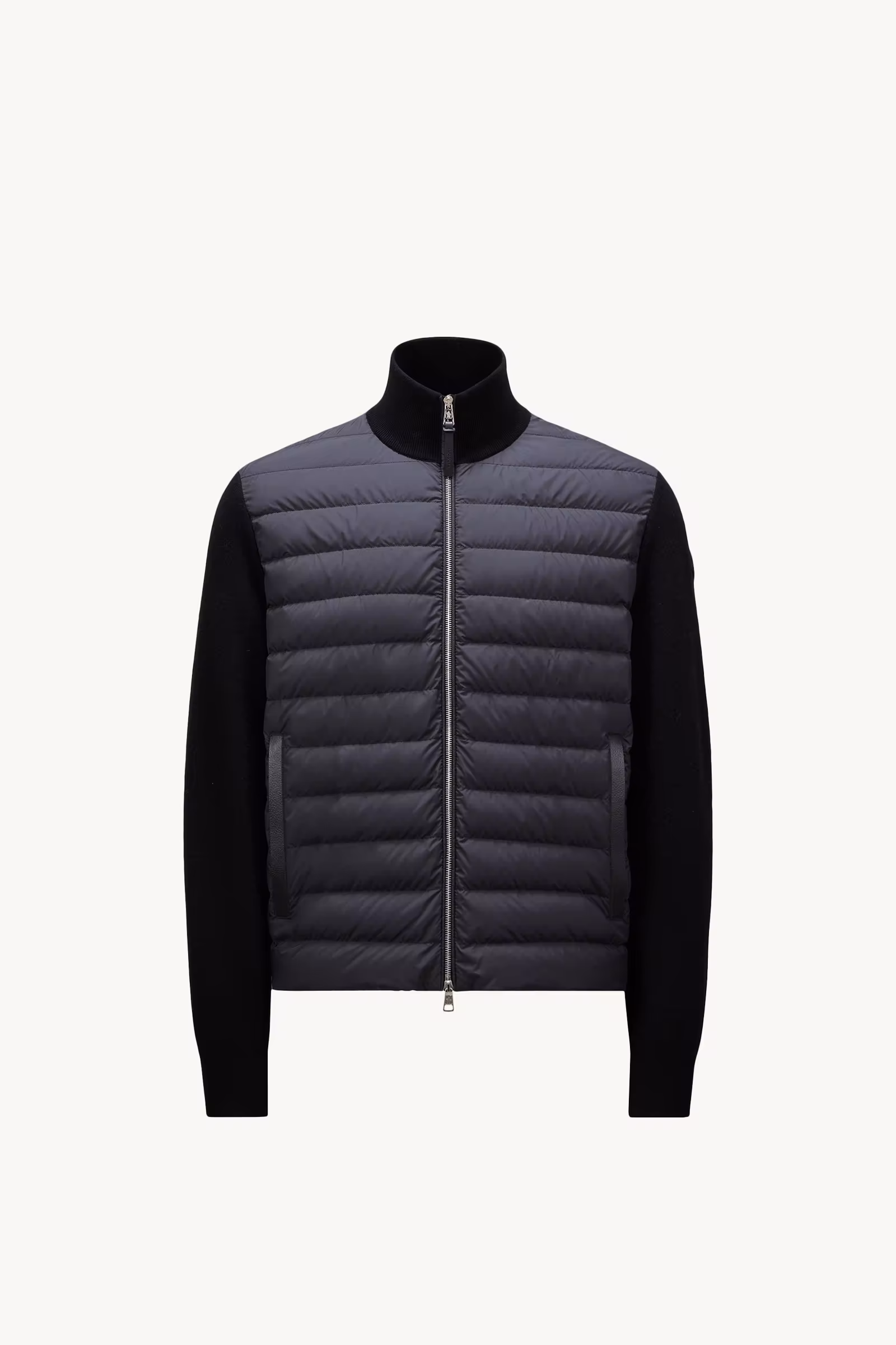 Padded Wool & Cashmere Zip-Up Cardigan