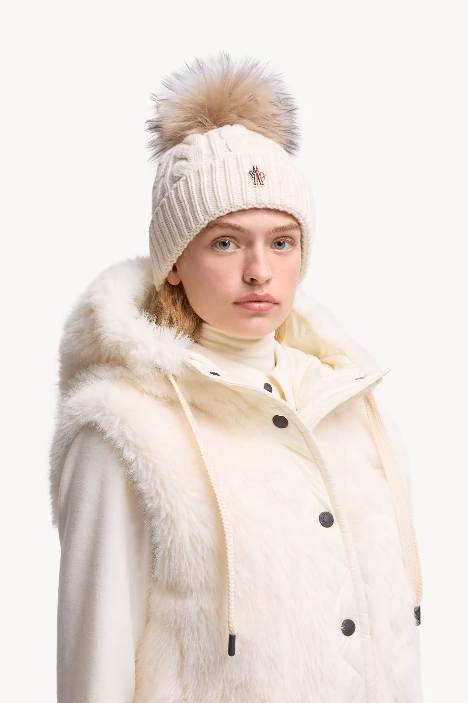 Wool & Cashmere Beanie with Pom Pom