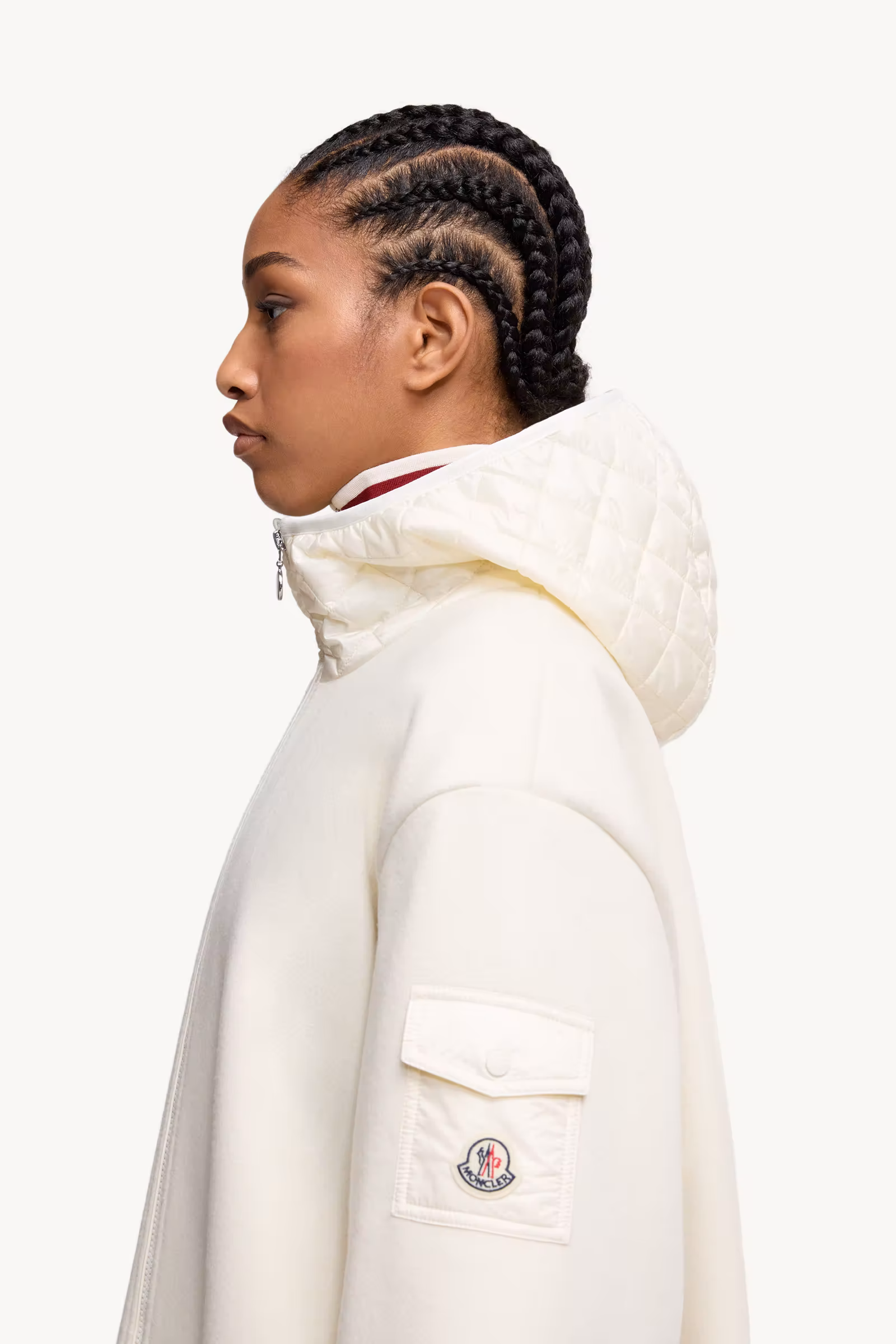 Wool Hooded Zip-Up Cape