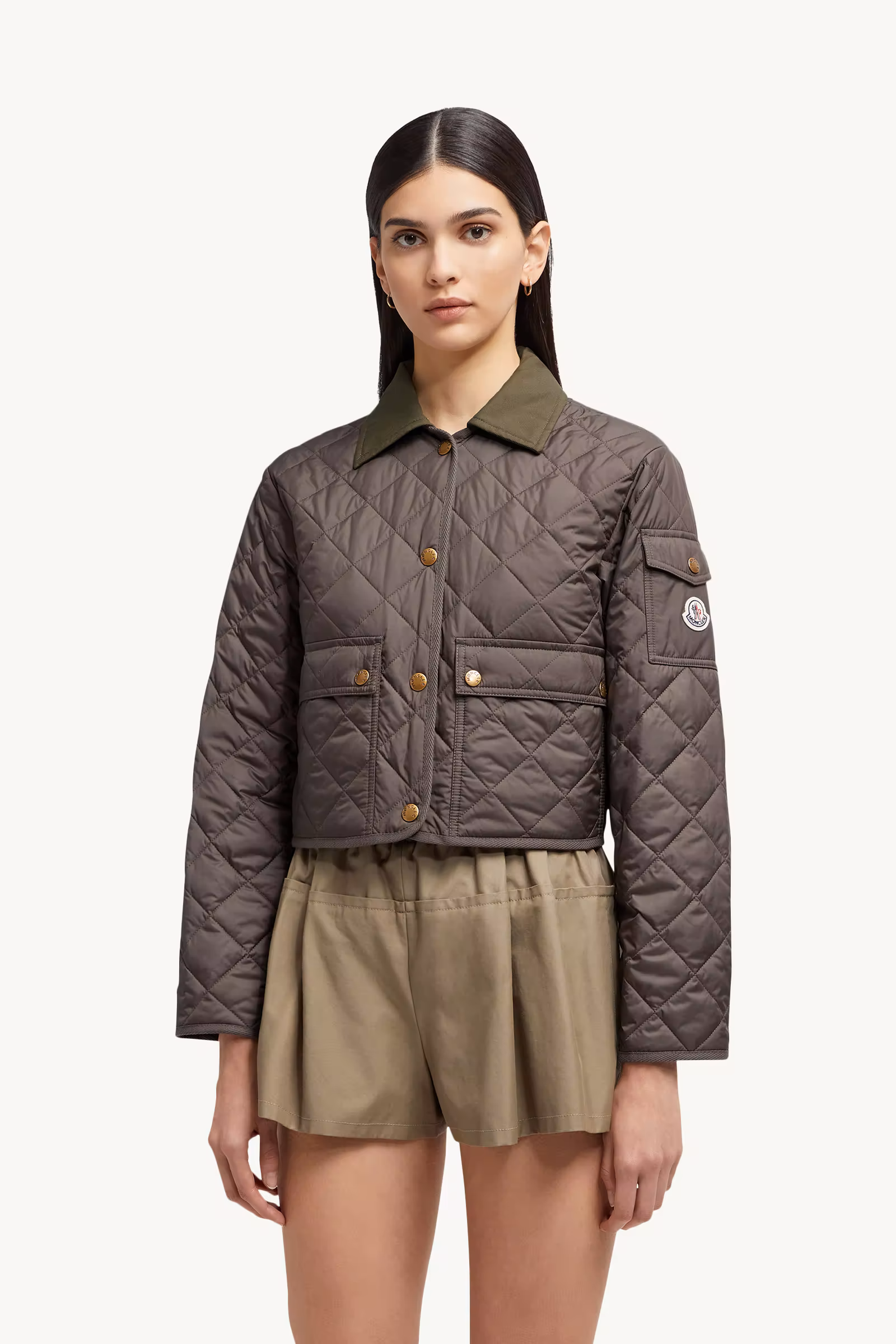 Chitre Diamond-Quilted Padded Shirt Jacket