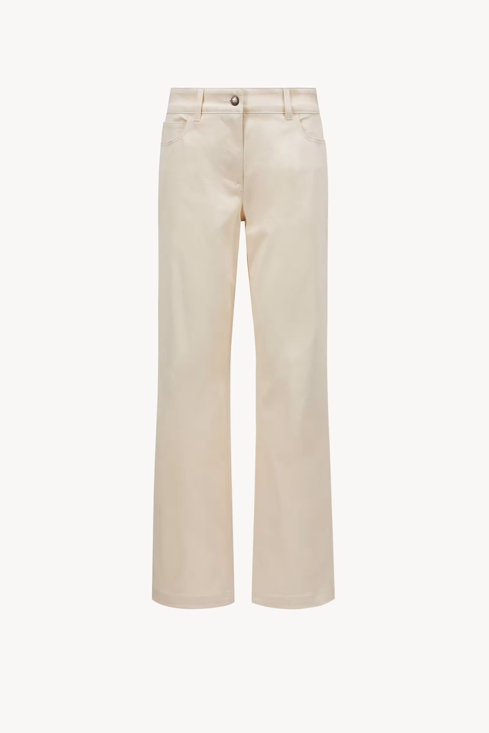 Cotton Gabardine Straight Leg Pants