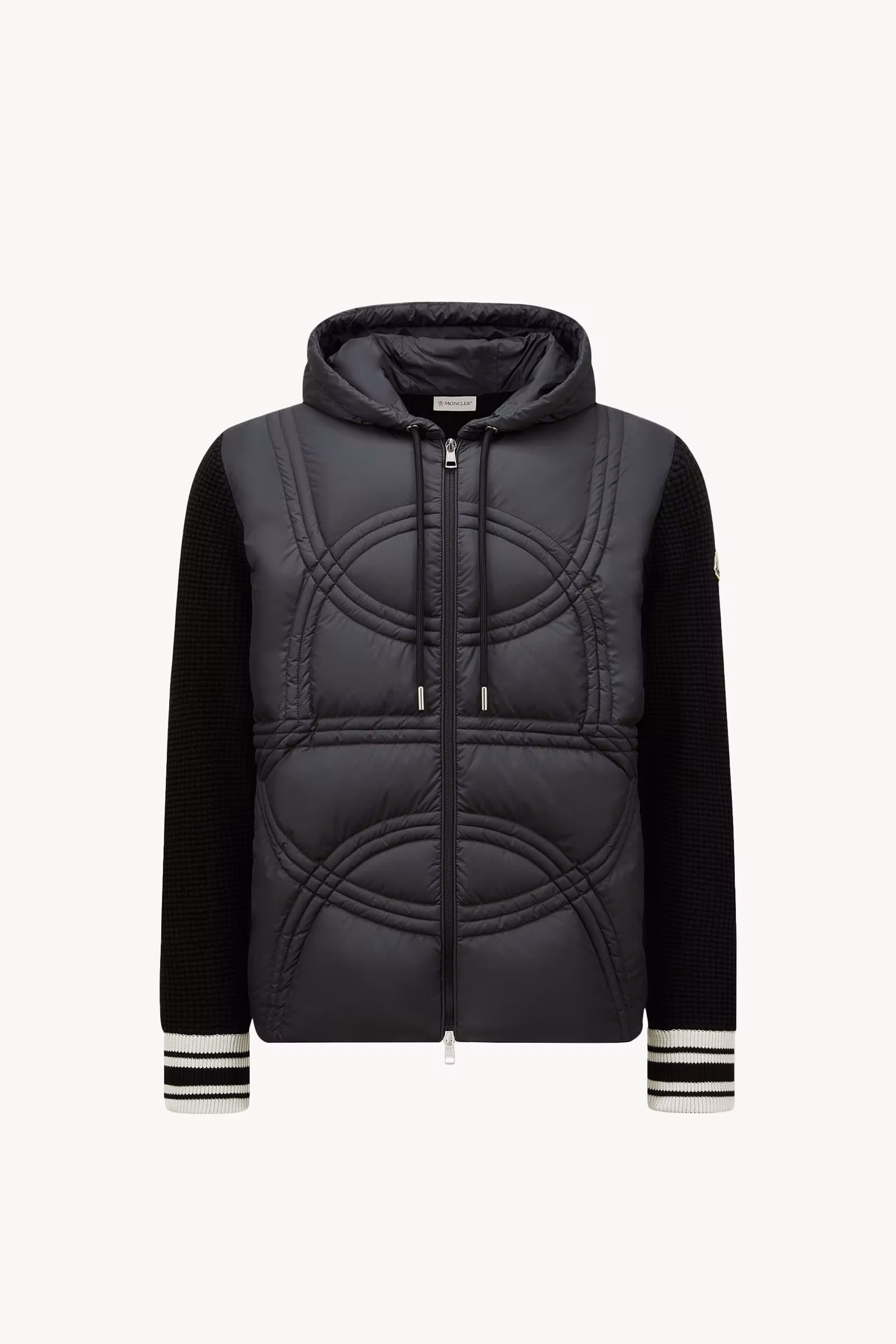 Logo-Quilted Padded Cotton Zip-Up Hoodie