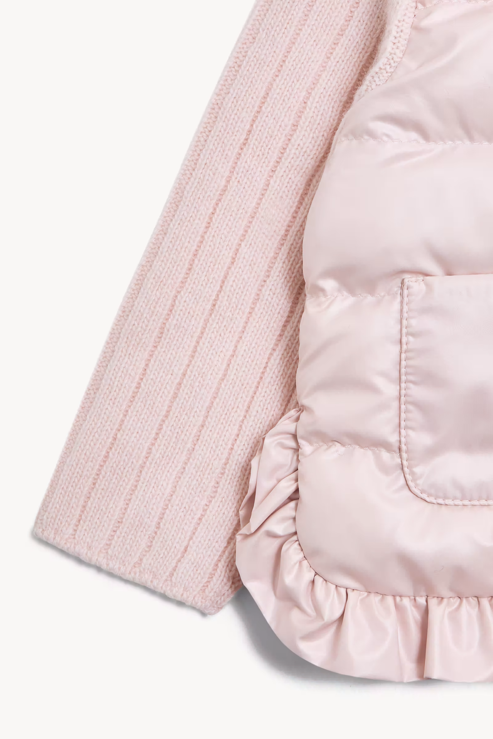 Padded Cashmere & Wool Zip-Up Cardigan