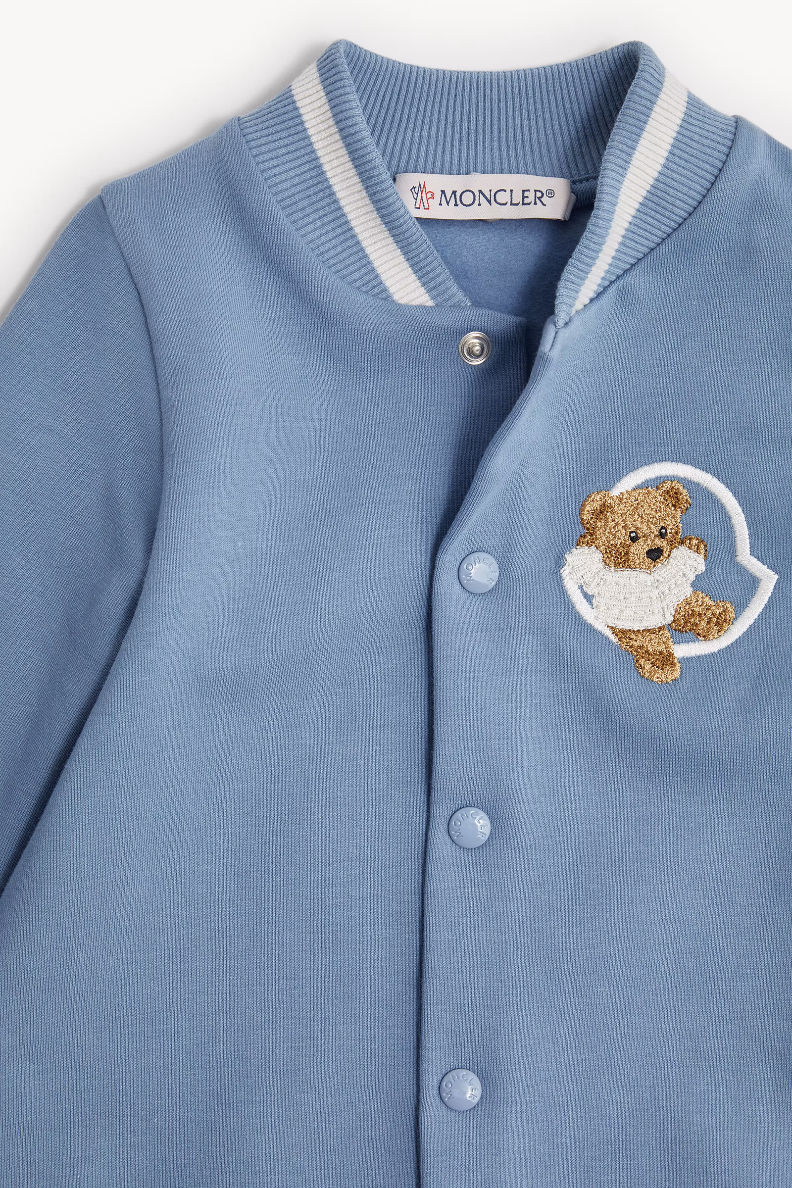 Embroidered Teddy Bear Cotton Baby Grow