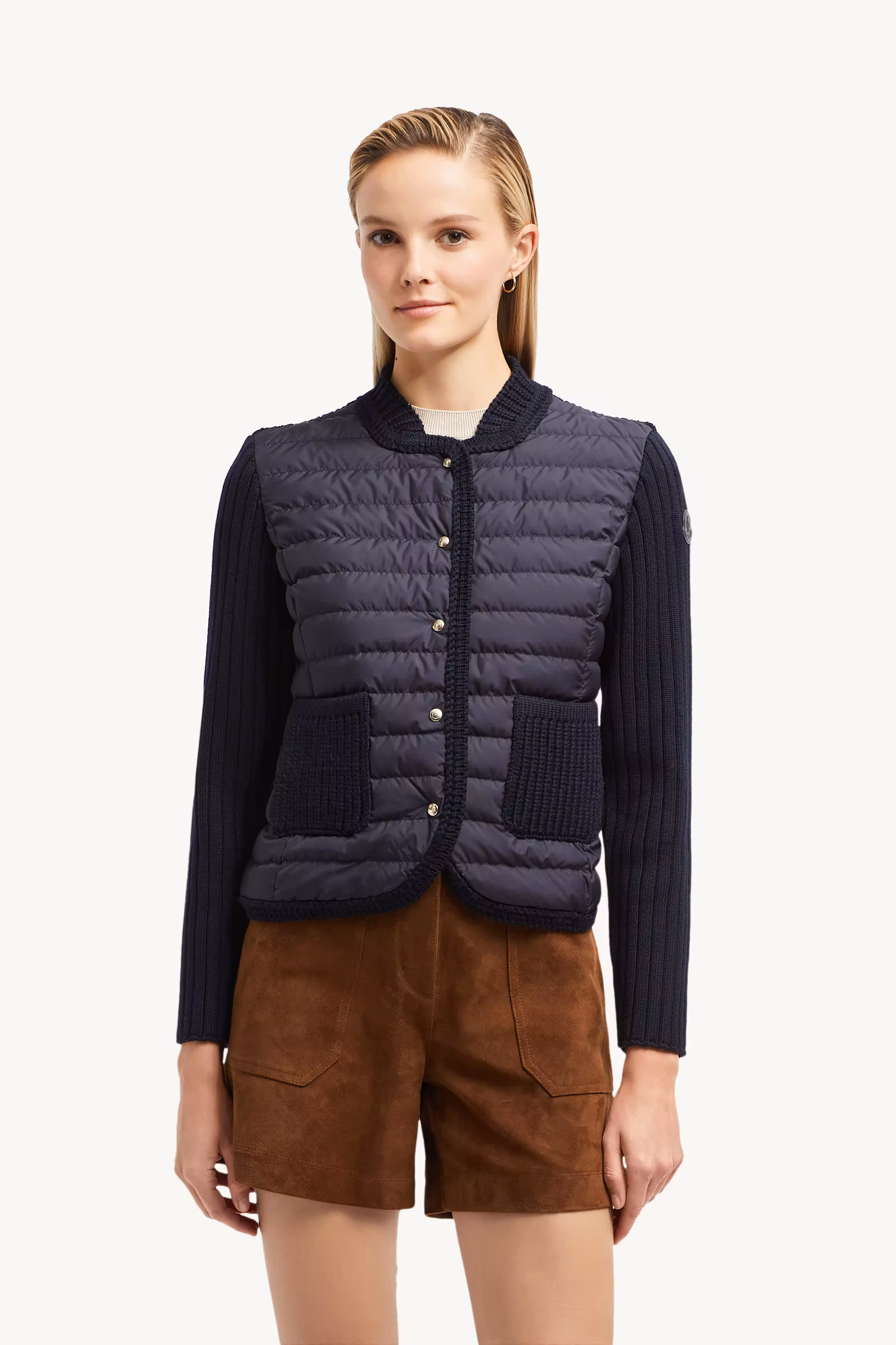 Padded Wool Cardigan