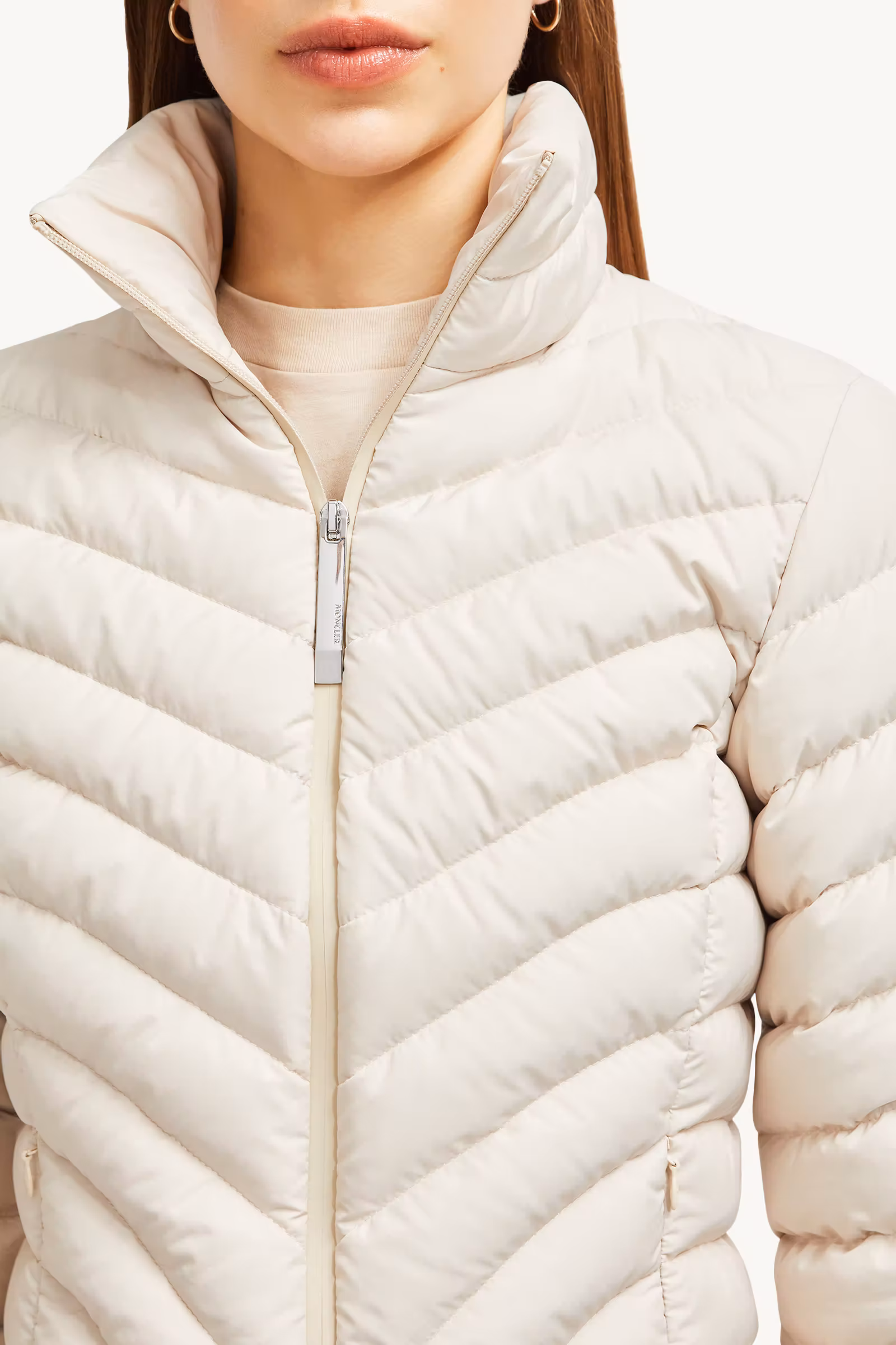 Grange Diagonal-Quilted Short Down Jacket