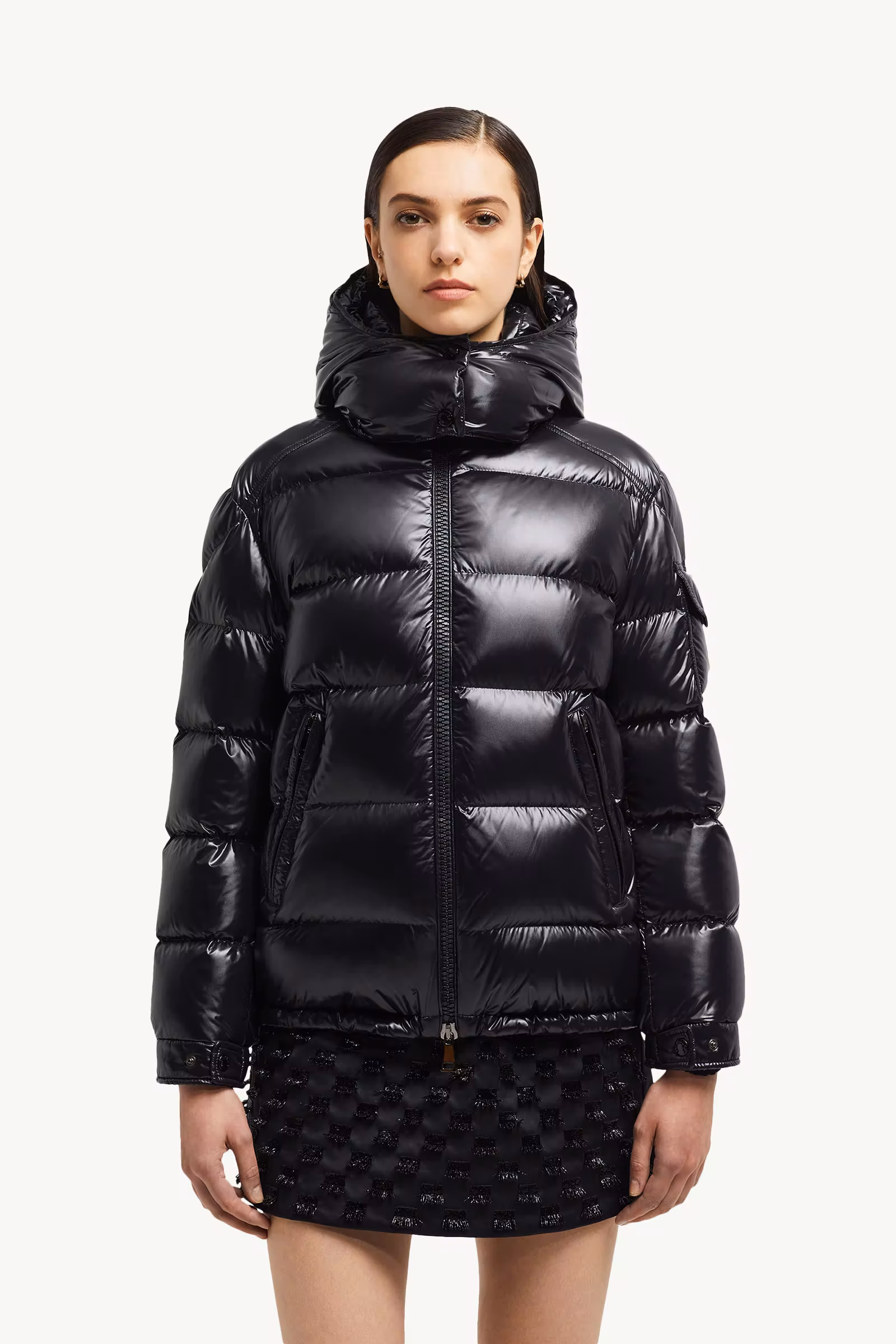 Maire Hooded Short Down Jacket