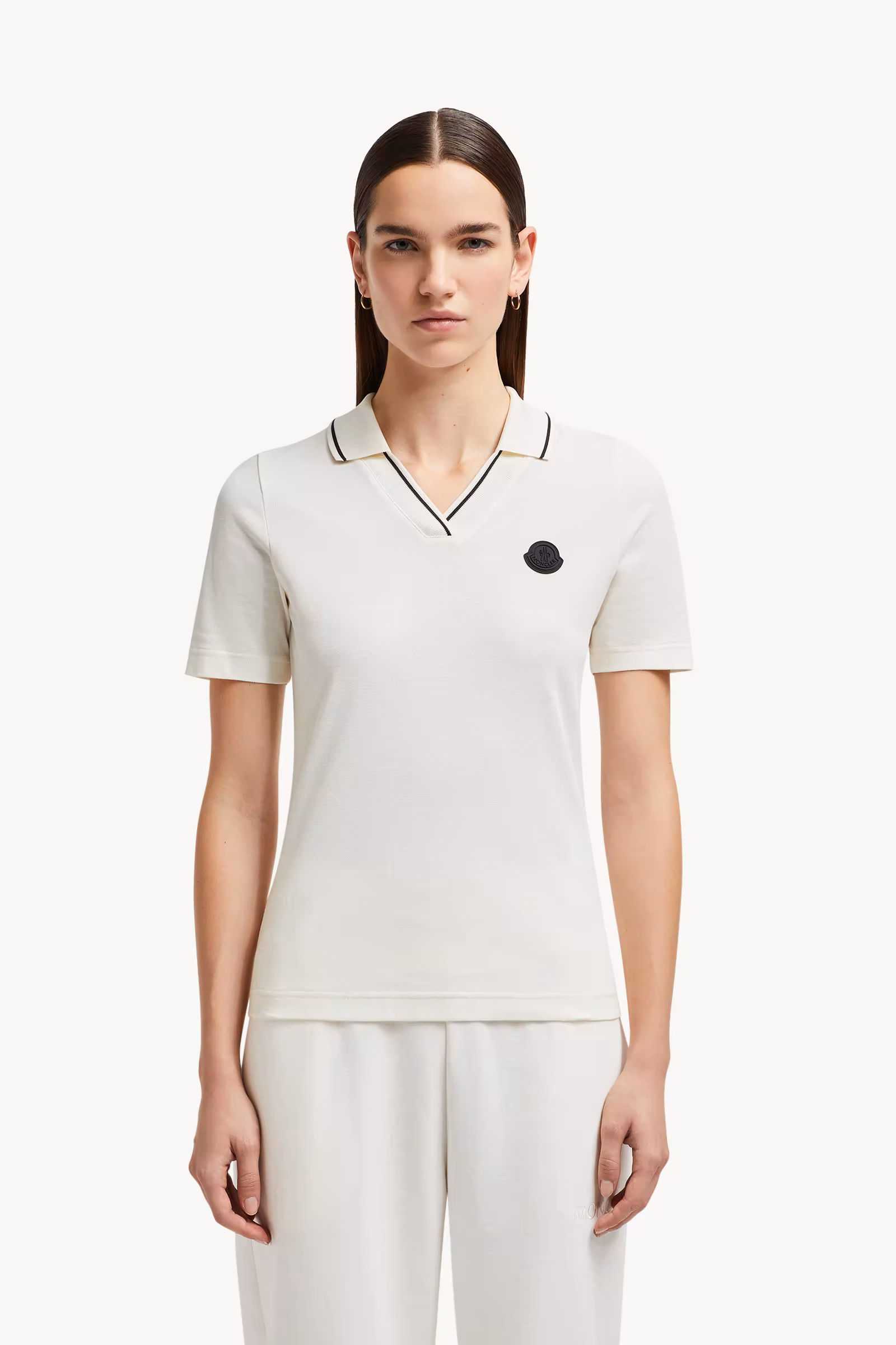 Logo Patch Cotton Piquet Polo Shirt