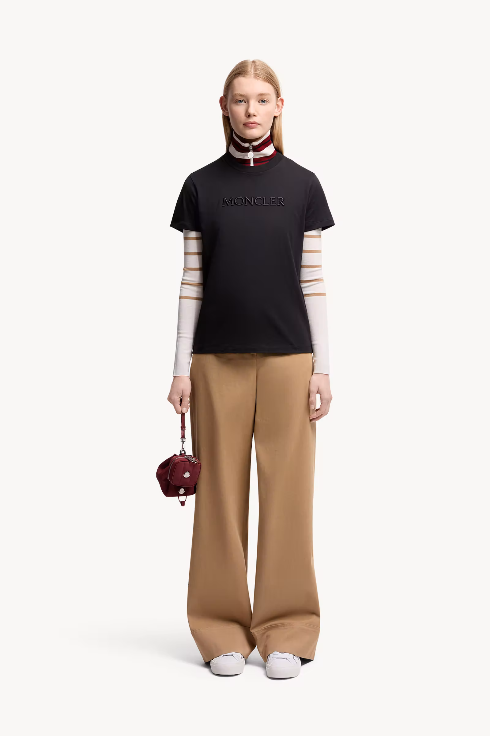 Embroidered Tonal Logo Cotton T-Shirt