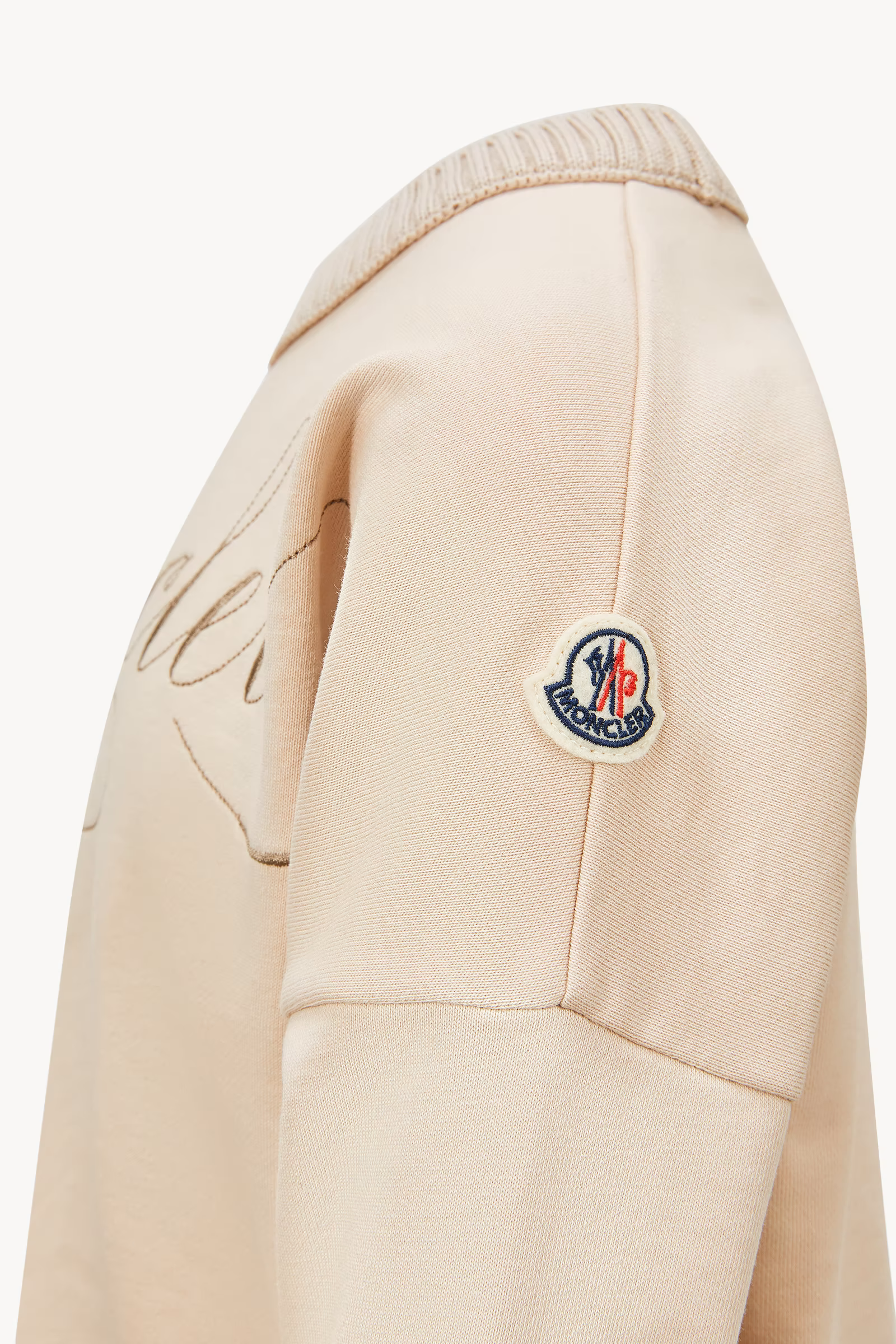 Embroidered Cursive Logo Cotton Sweatshirt