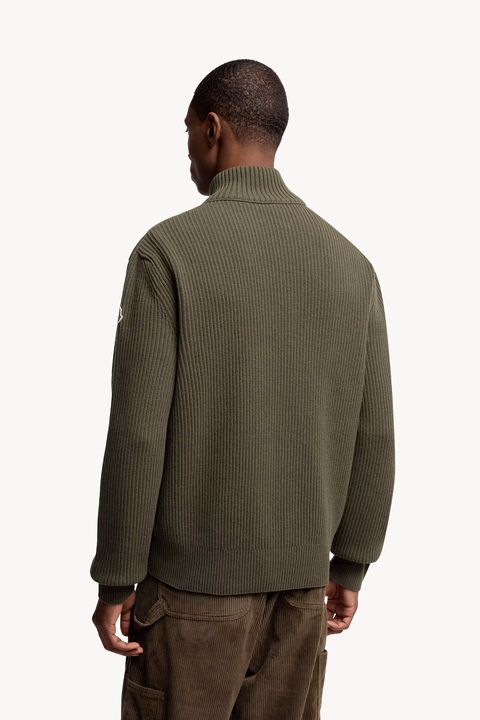 Padded Wool & Cashmere Zip-Up Cardigan