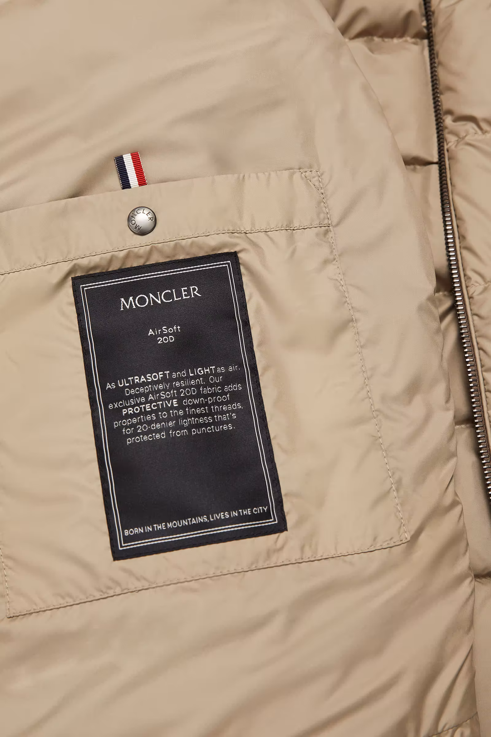 Tuile Leather-Trimmed Down Biker Jacket