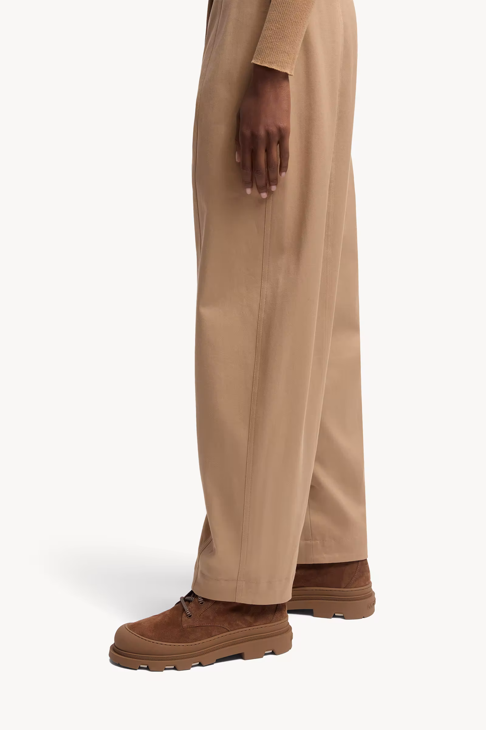 Straight Leg Cotton Gabardine Pants