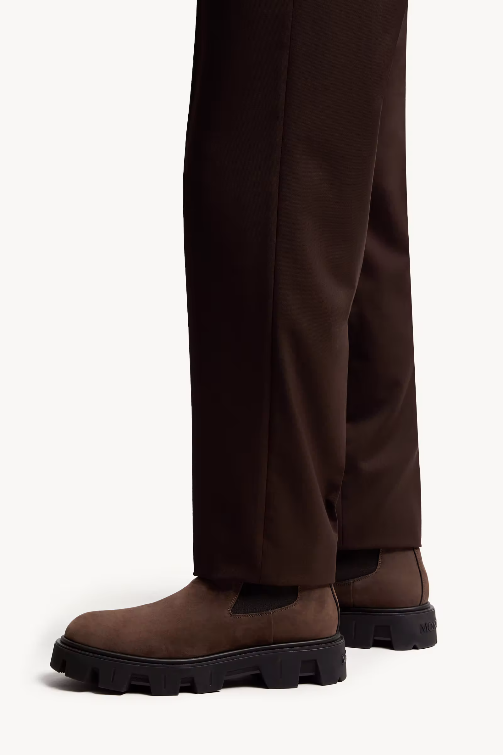 Wool Blend Gabardine Tailored Pants