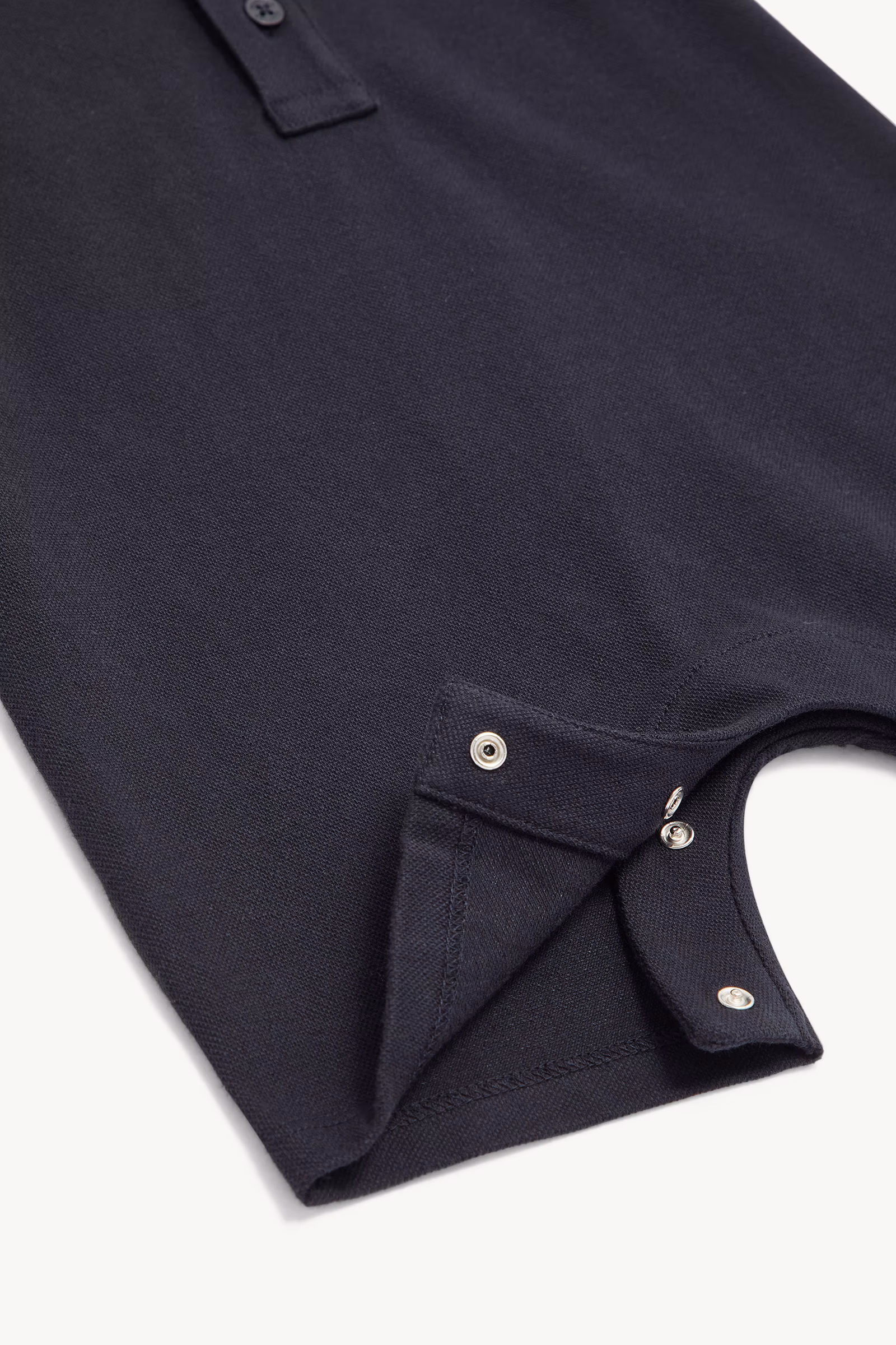 Logo Patch Cotton Piquet Baby Romper