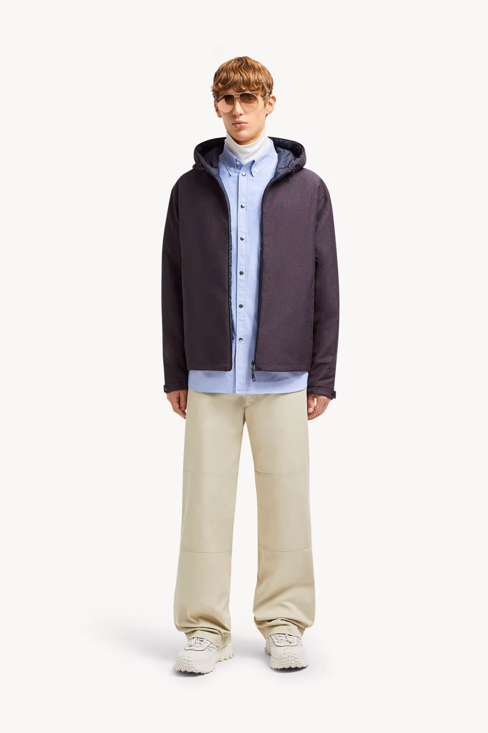 Monogram Guery Reversible Hooded Short Down Jacket