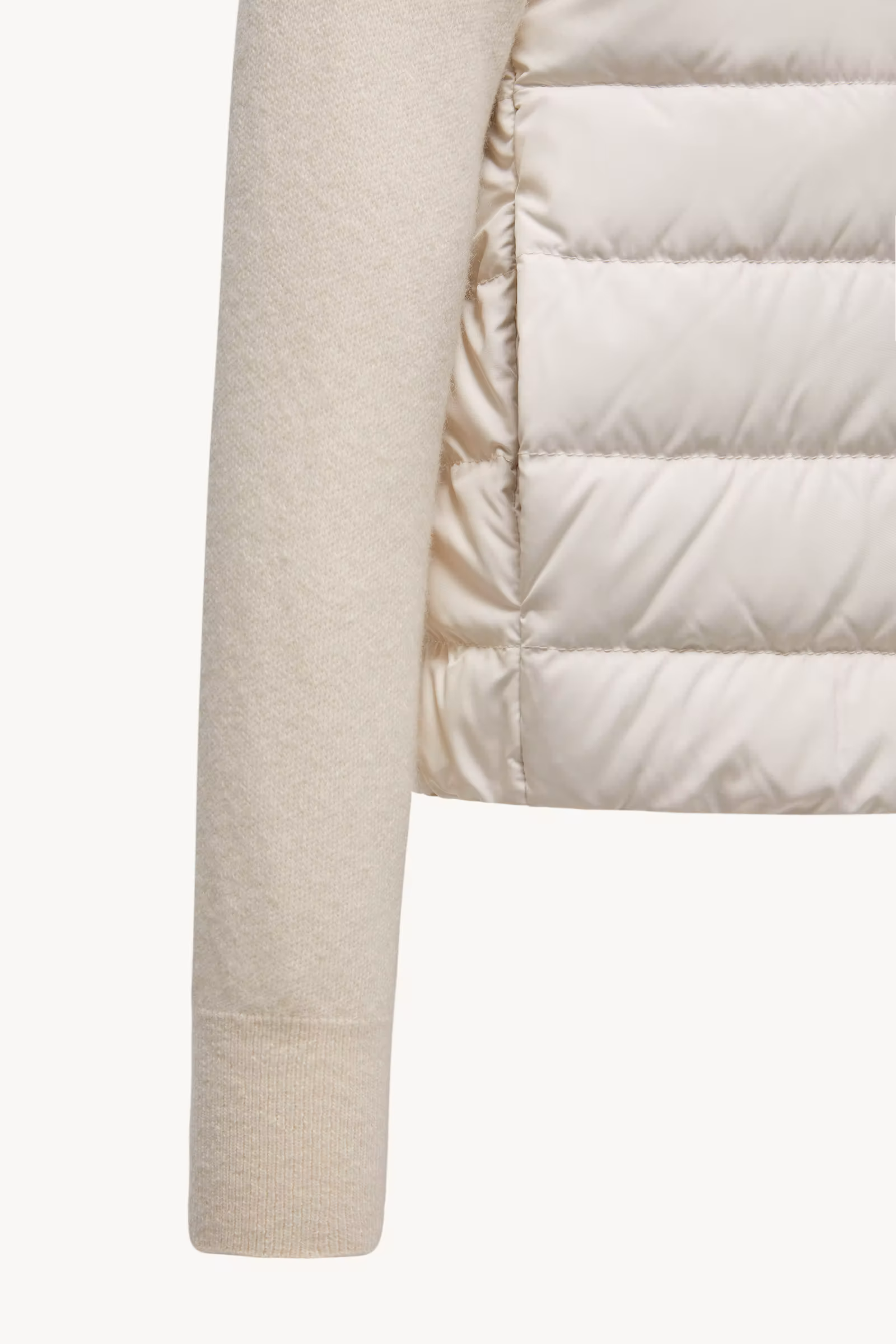 Padded Wool Zip-Up Cardigan