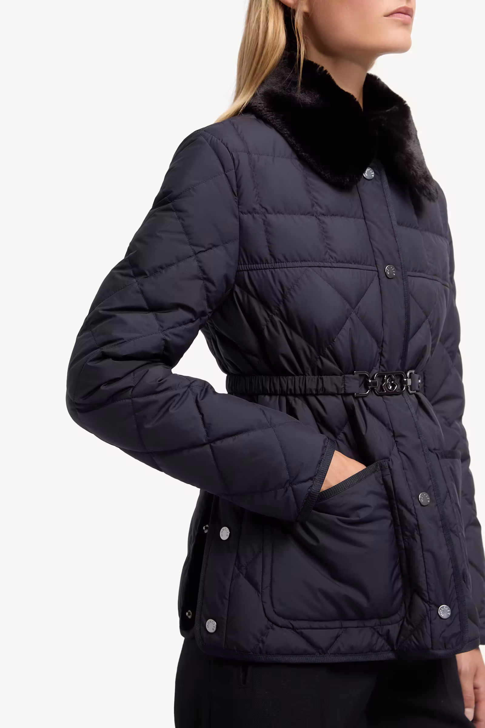 Cygne Faux Fur-Trimmed Short Down Jacket