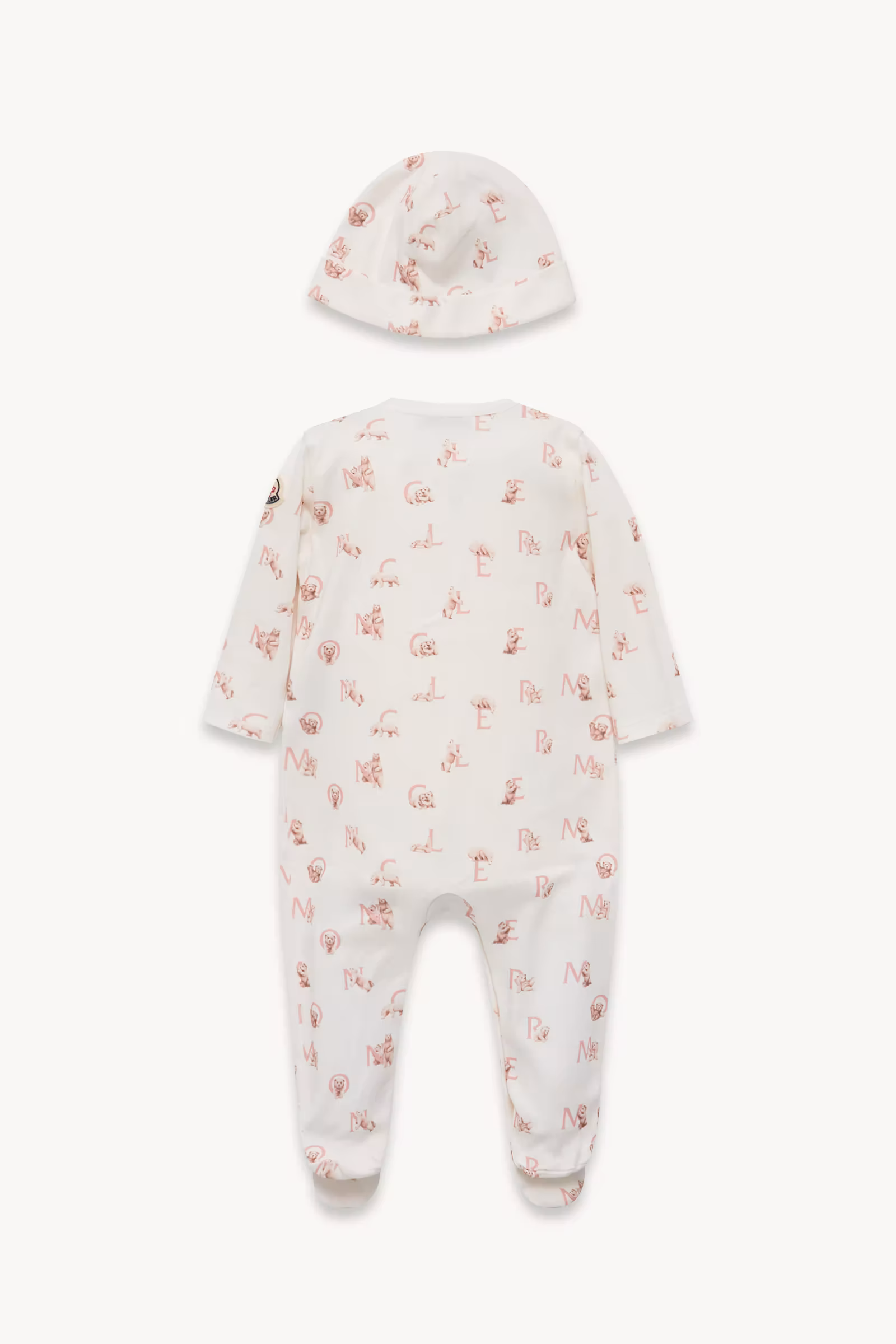 Teddy Bear Logo Print Cotton Set