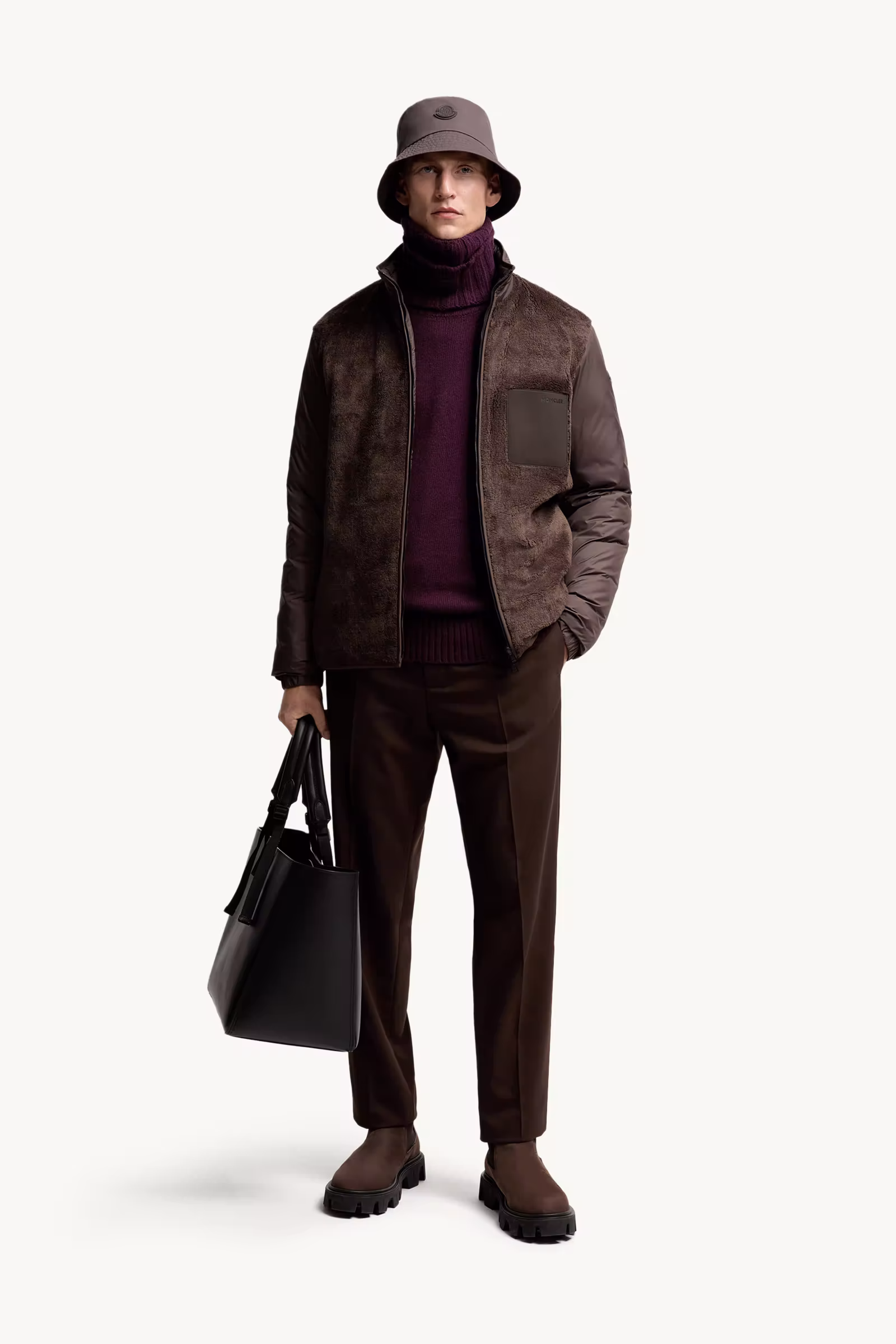 Wool Blend Gabardine Tailored Pants