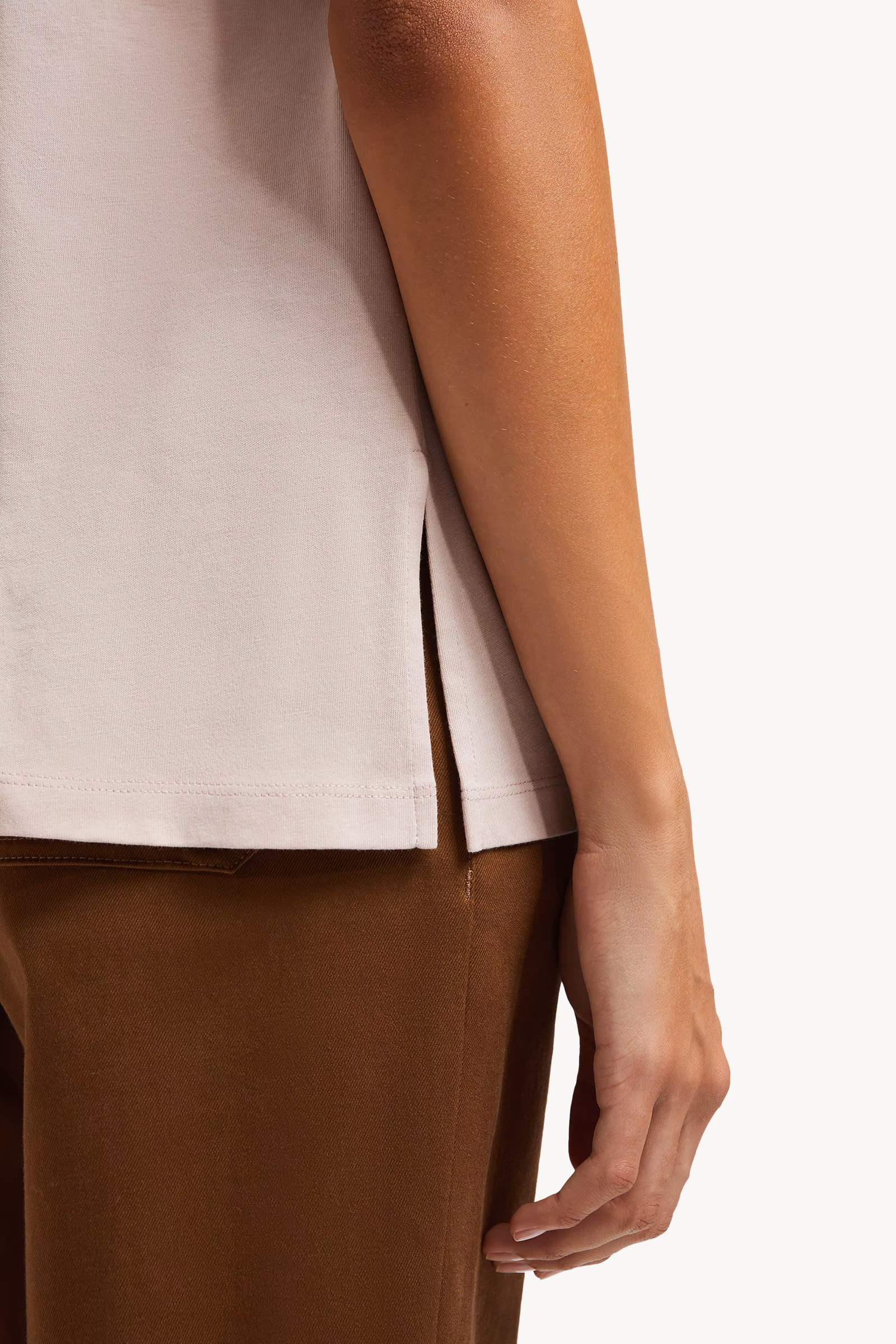 Embroidered Cursive Logo Cotton T-Shirt