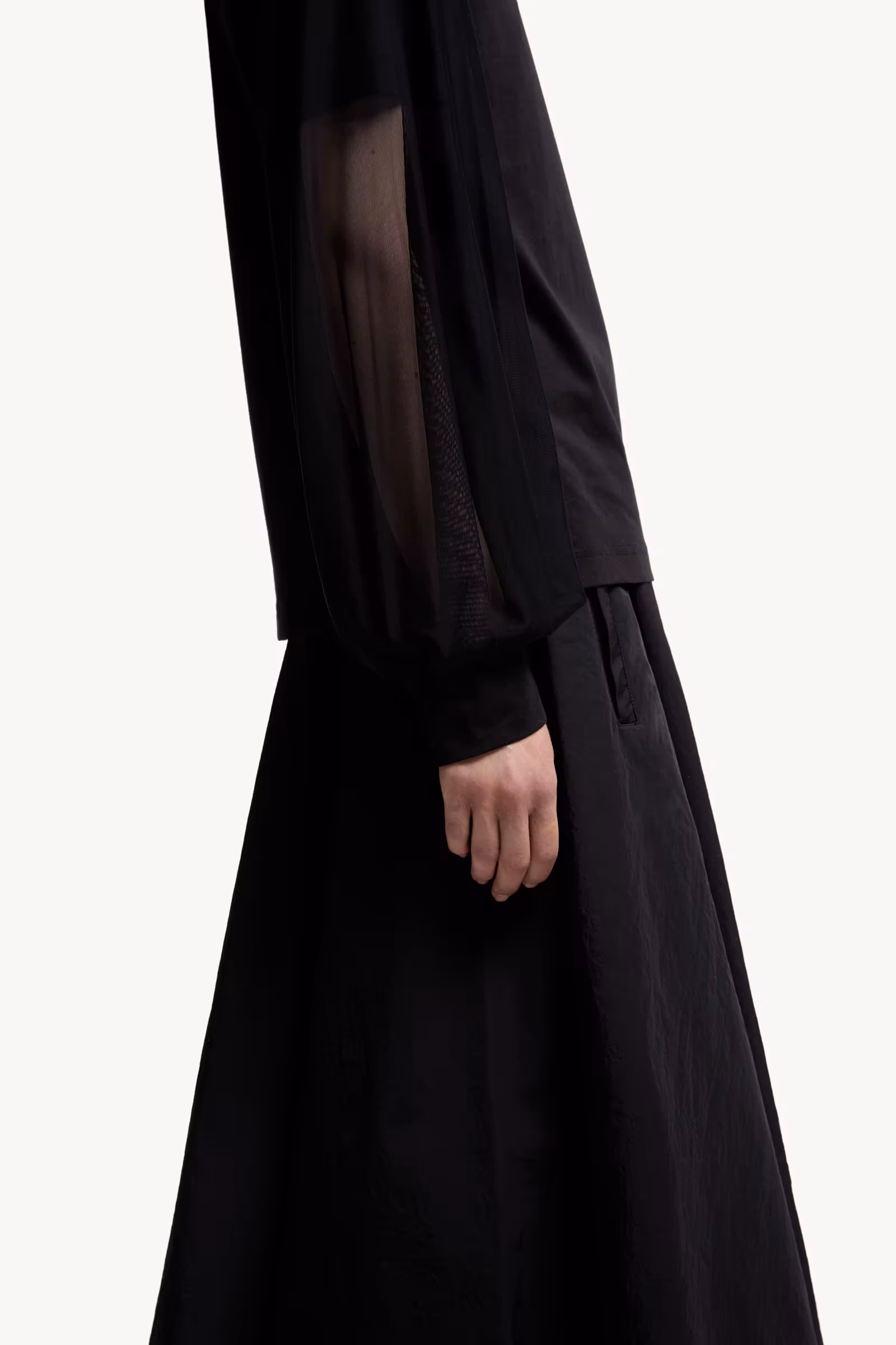 Tulle Long Sleeve Top