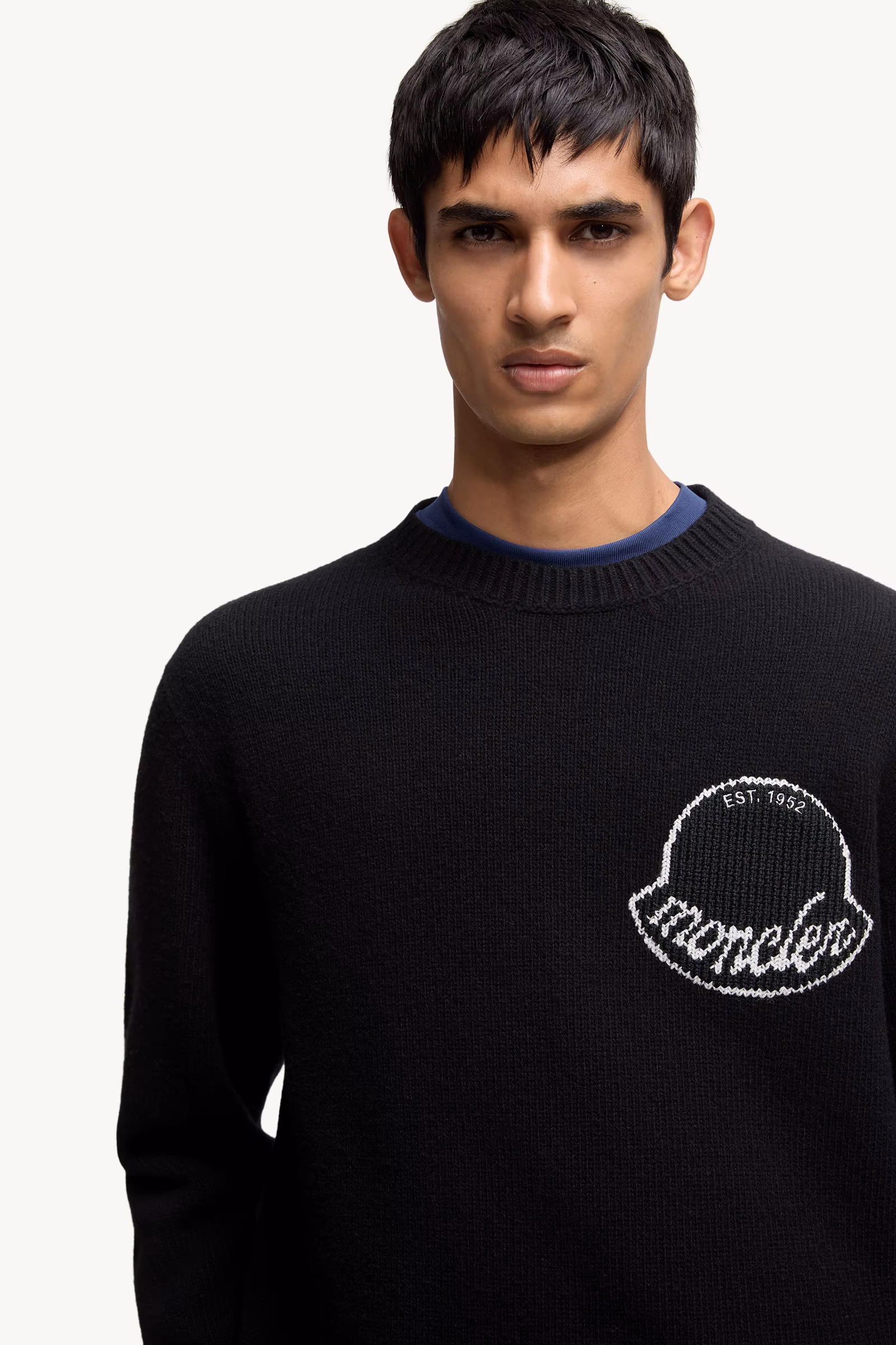 Embroidered Logo Wool Sweater