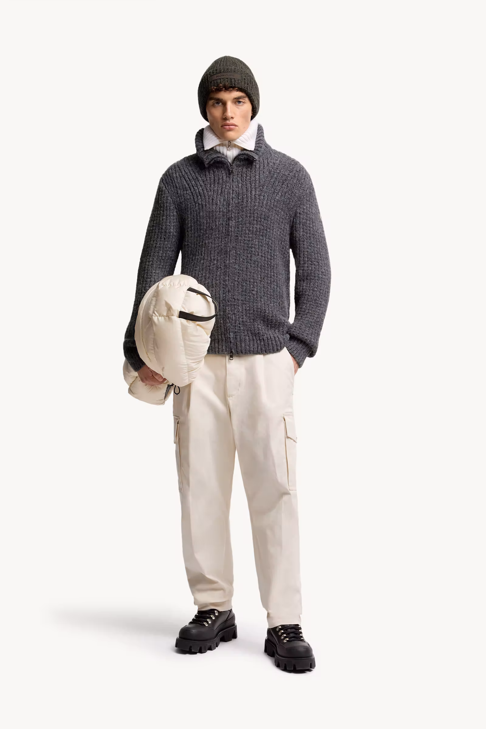 Alpaca & Wool Zip-Up Cardigan