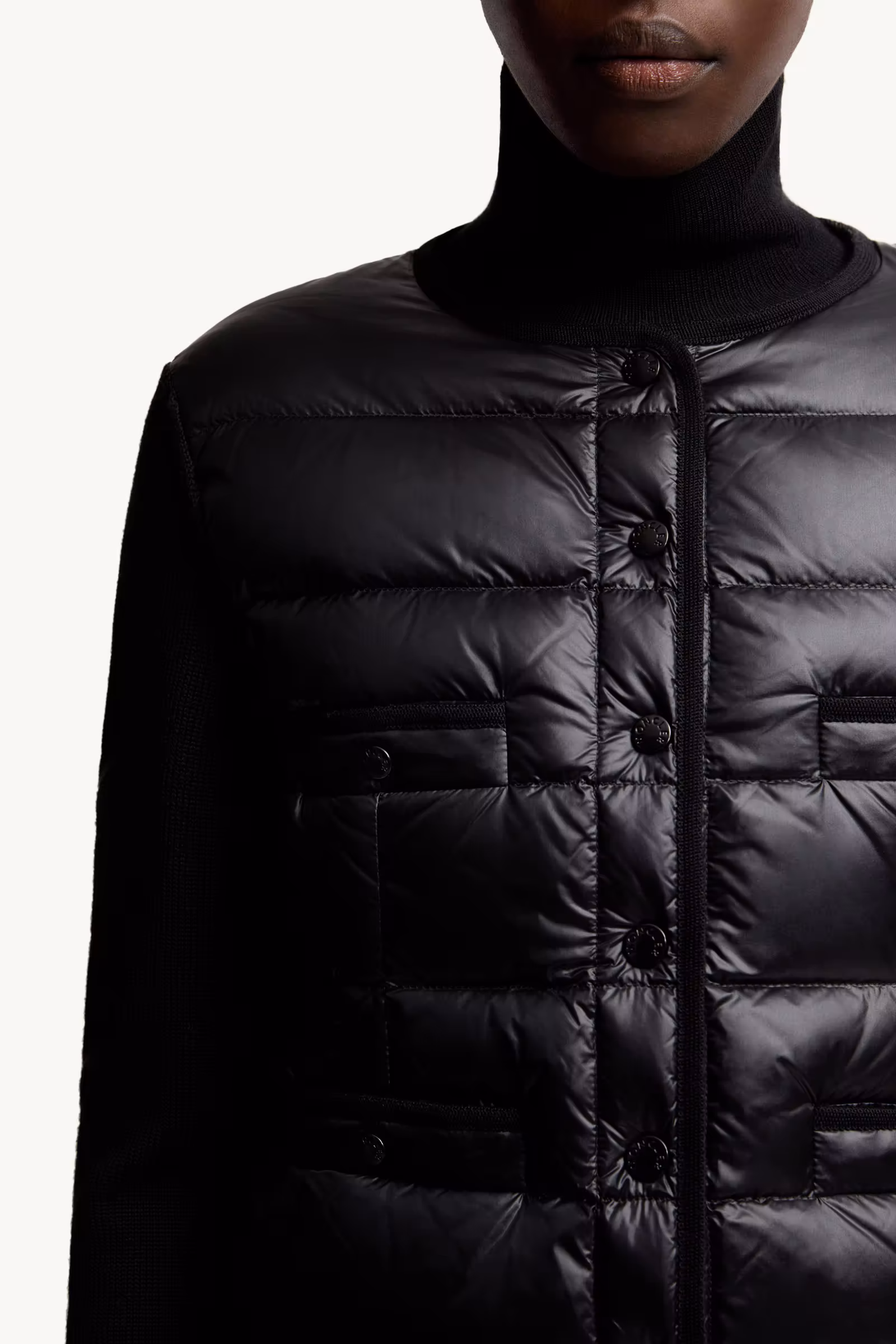 Padded Wool Cardigan