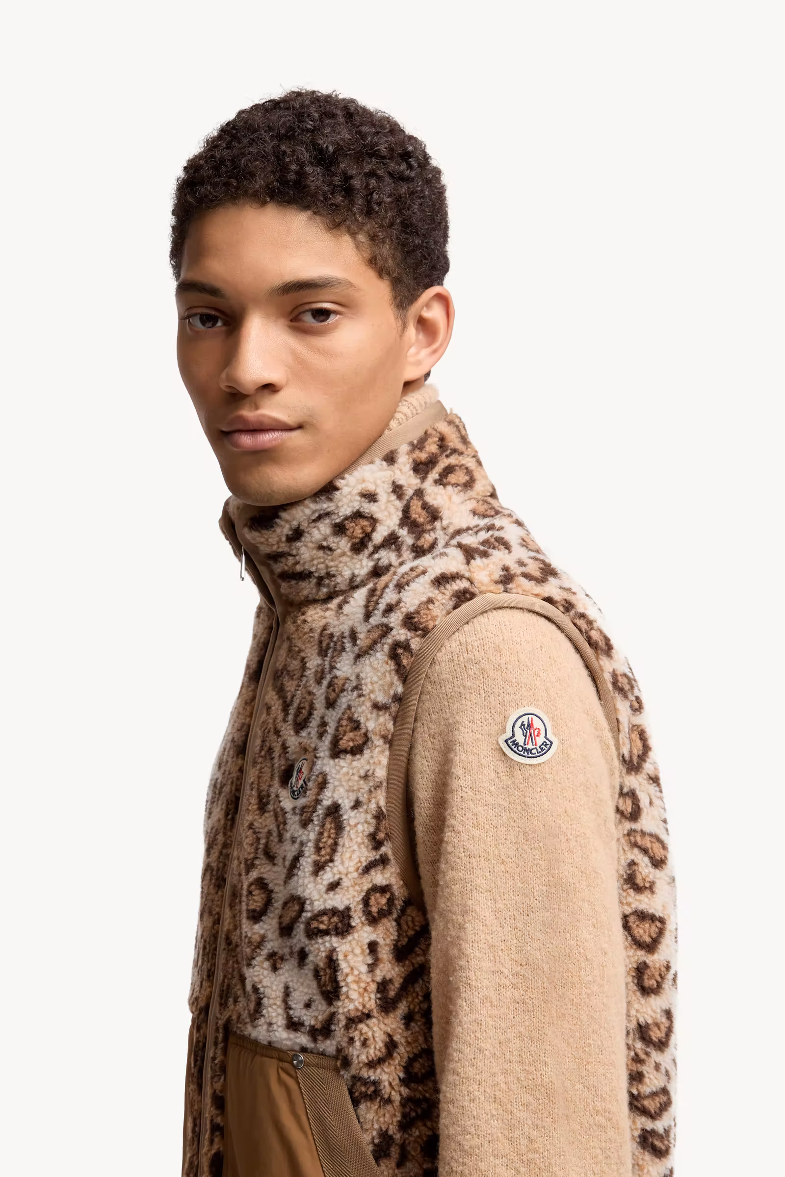 Wool Blend Teddy Zip-Up Vest