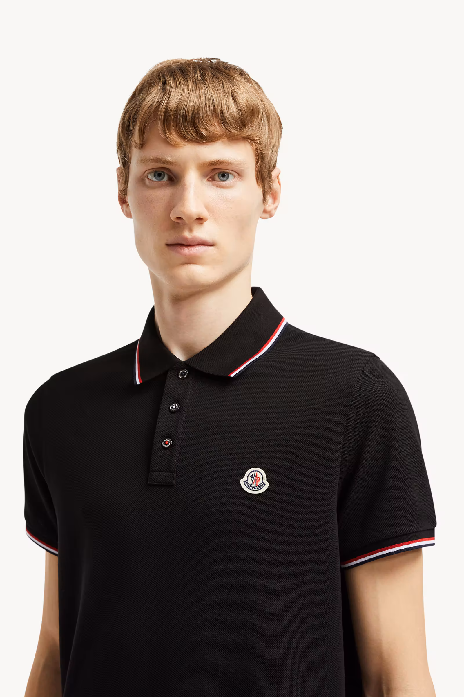 Tricolor-Trimmed Cotton Piquet Polo Shirt