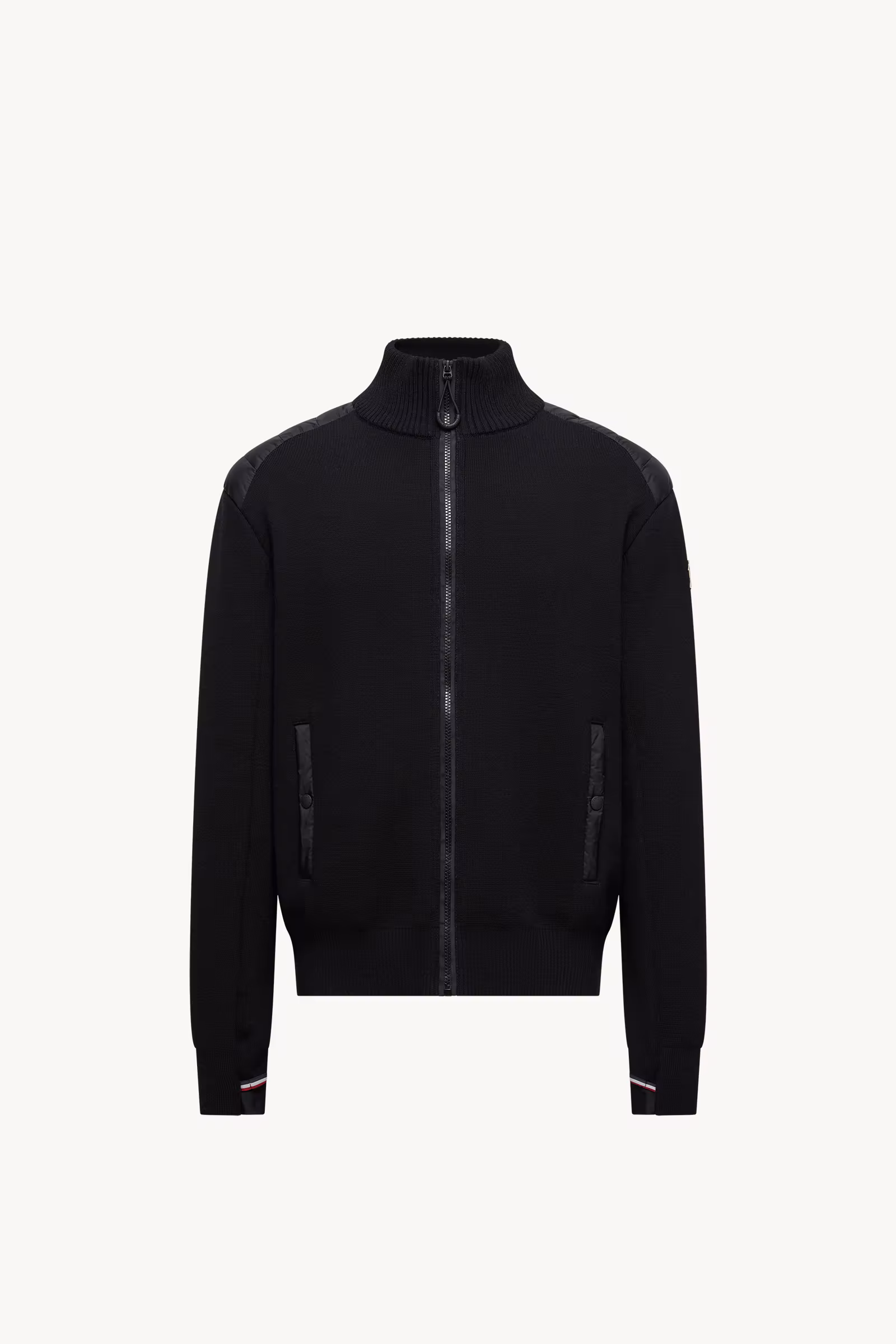 Padded Wool Zip-Up Cardigan