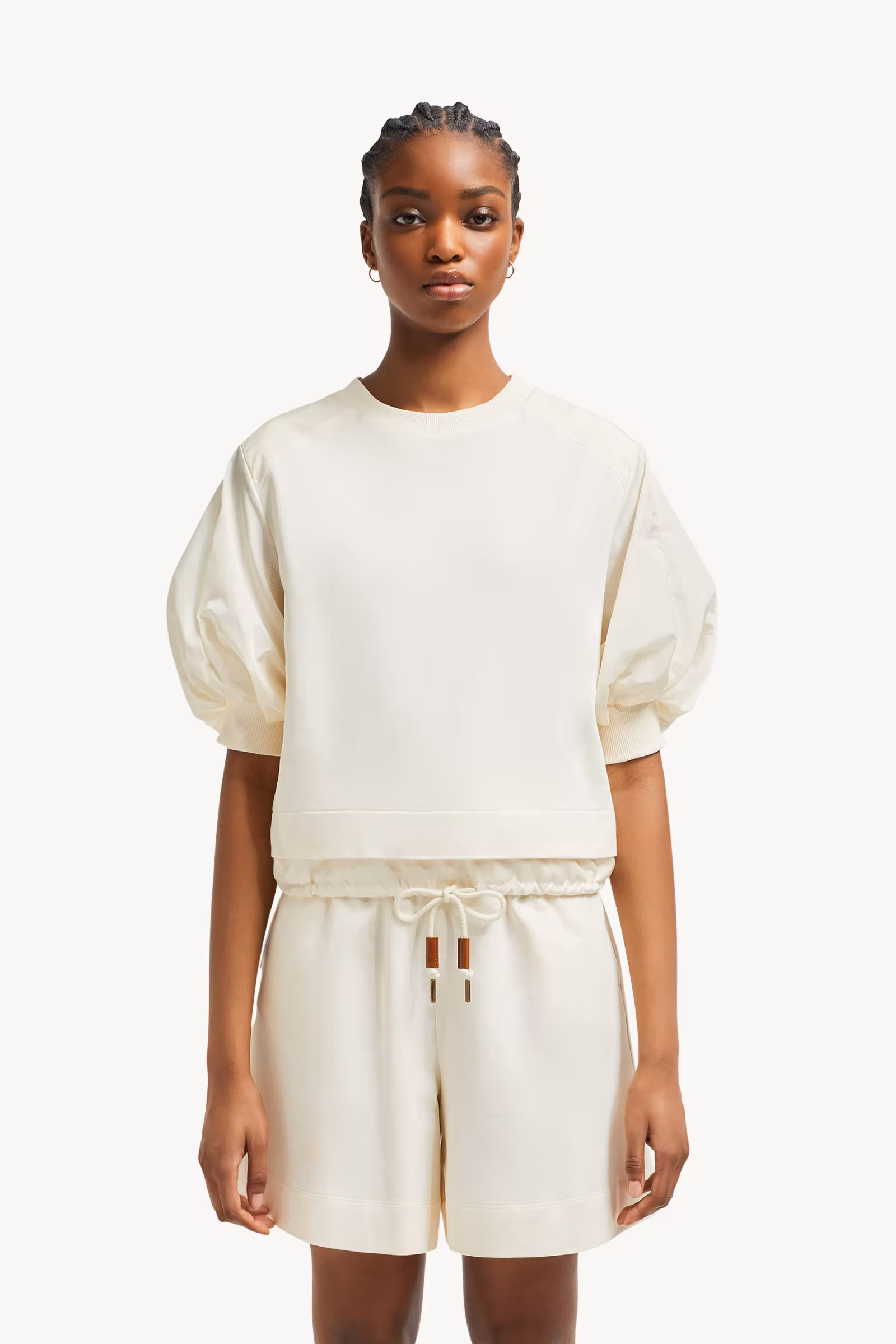 Puff Sleeve Cotton T-Shirt