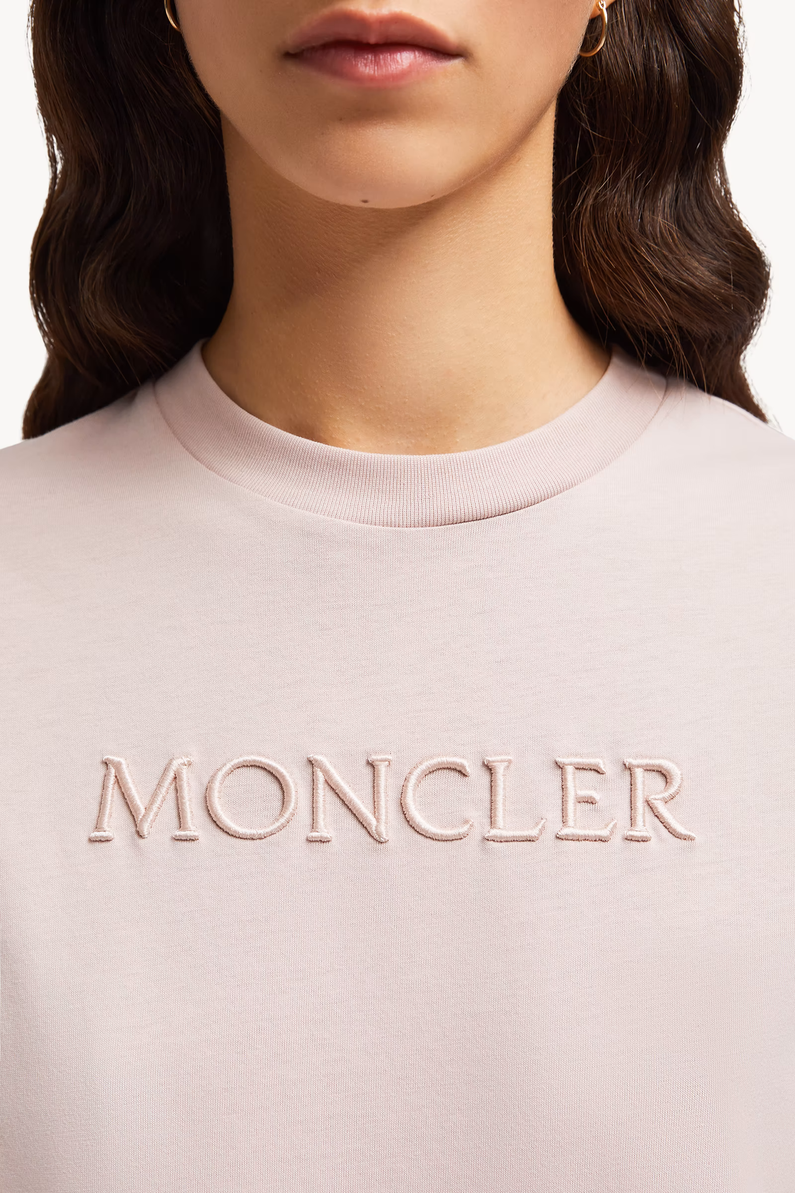 Embroidered Tonal Logo Cotton T-Shirt