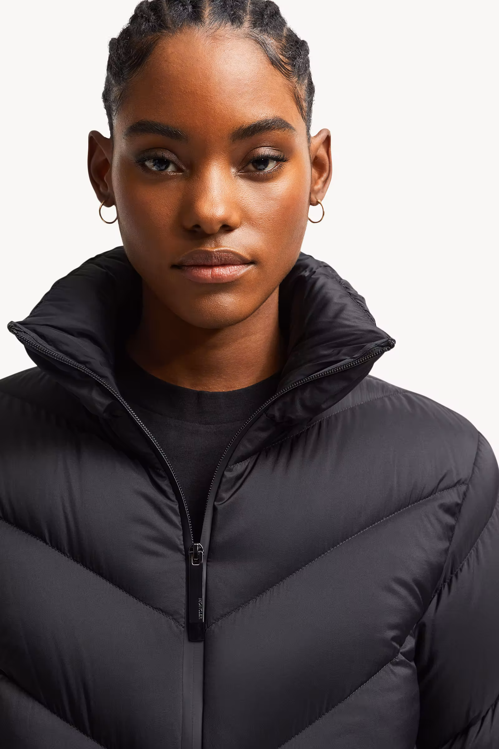 Grignan Diagonal-Quilted Short Down Jacket