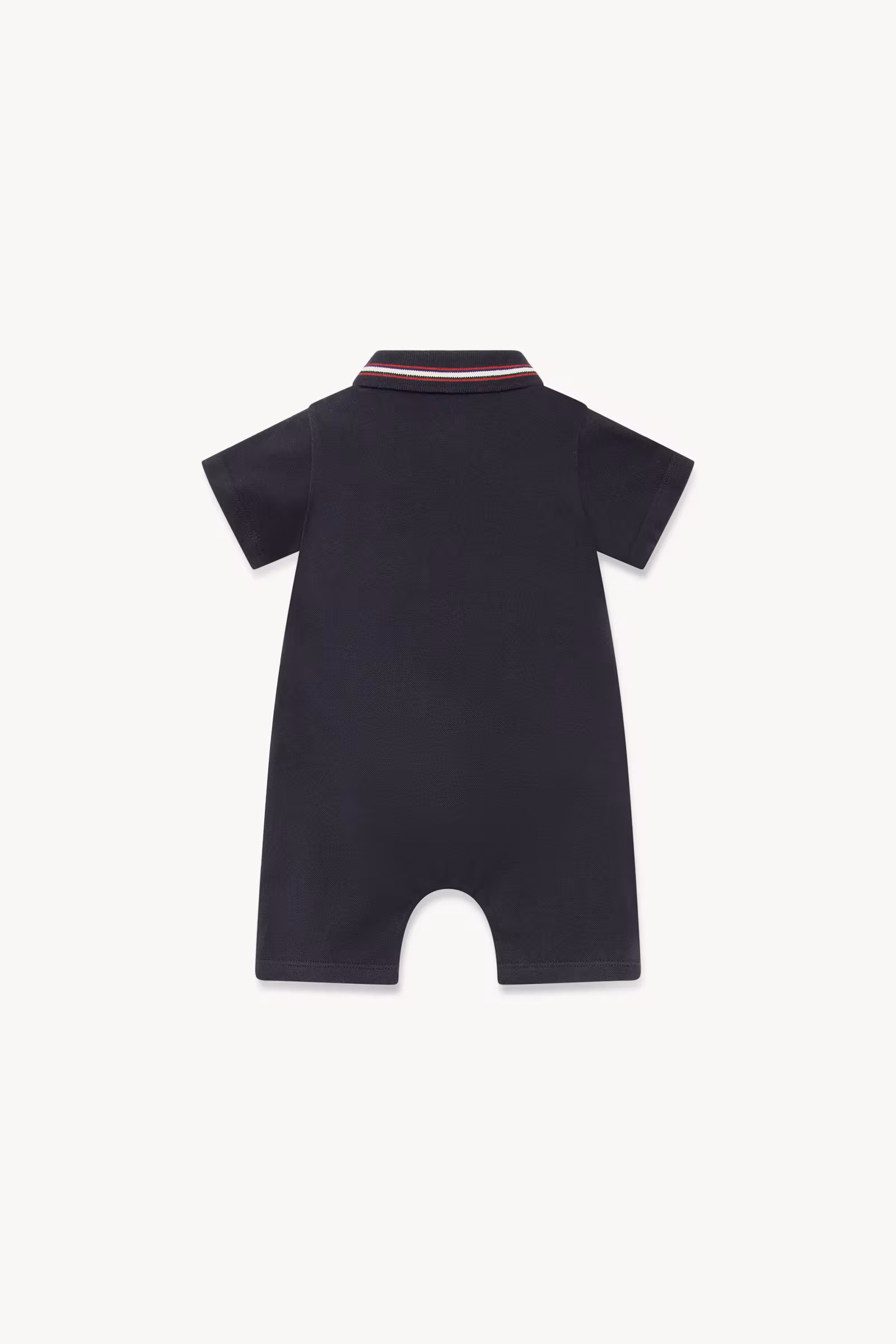 Logo Patch Cotton Piquet Baby Romper