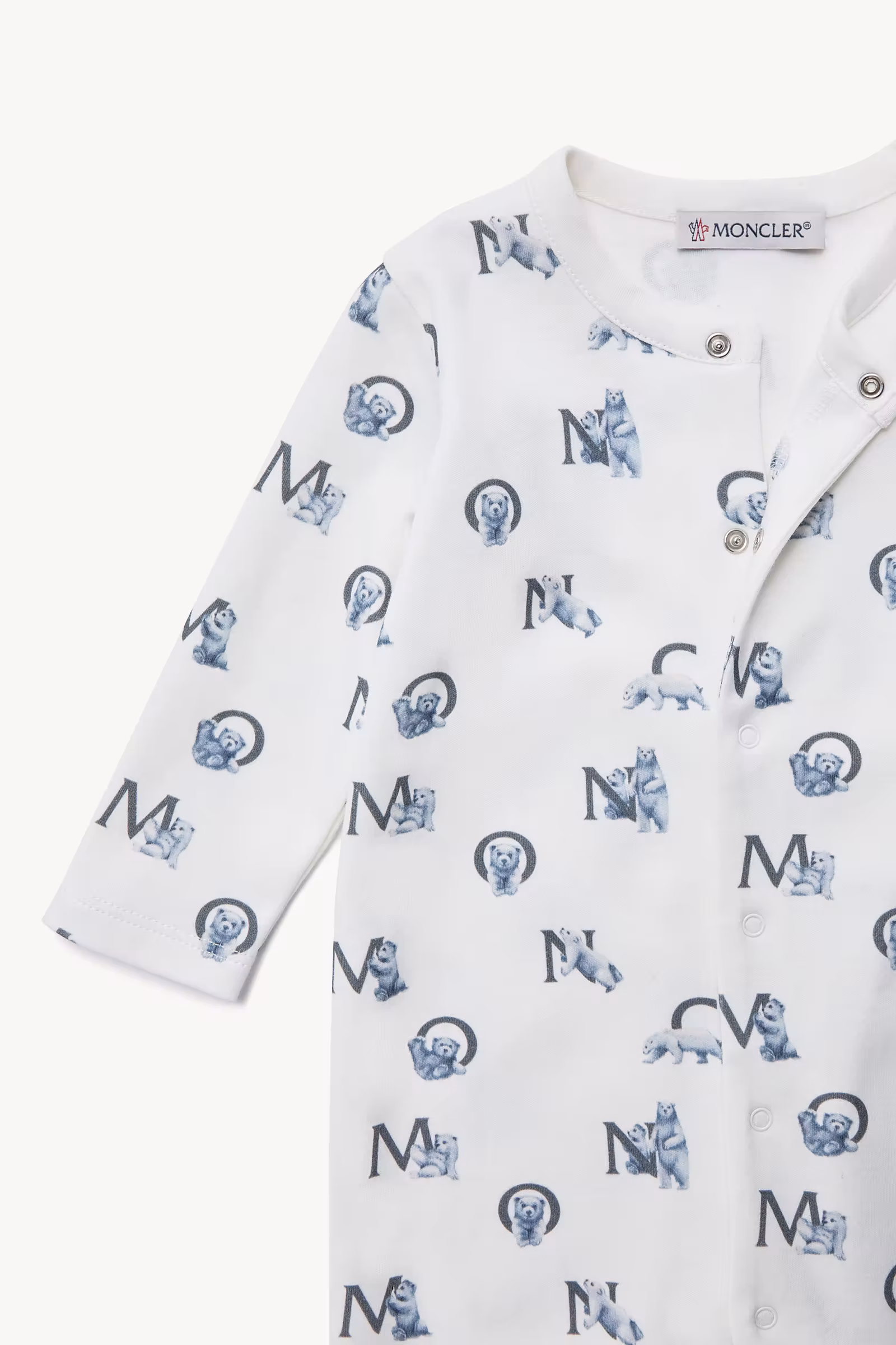 Teddy Bear Logo Print Cotton Set