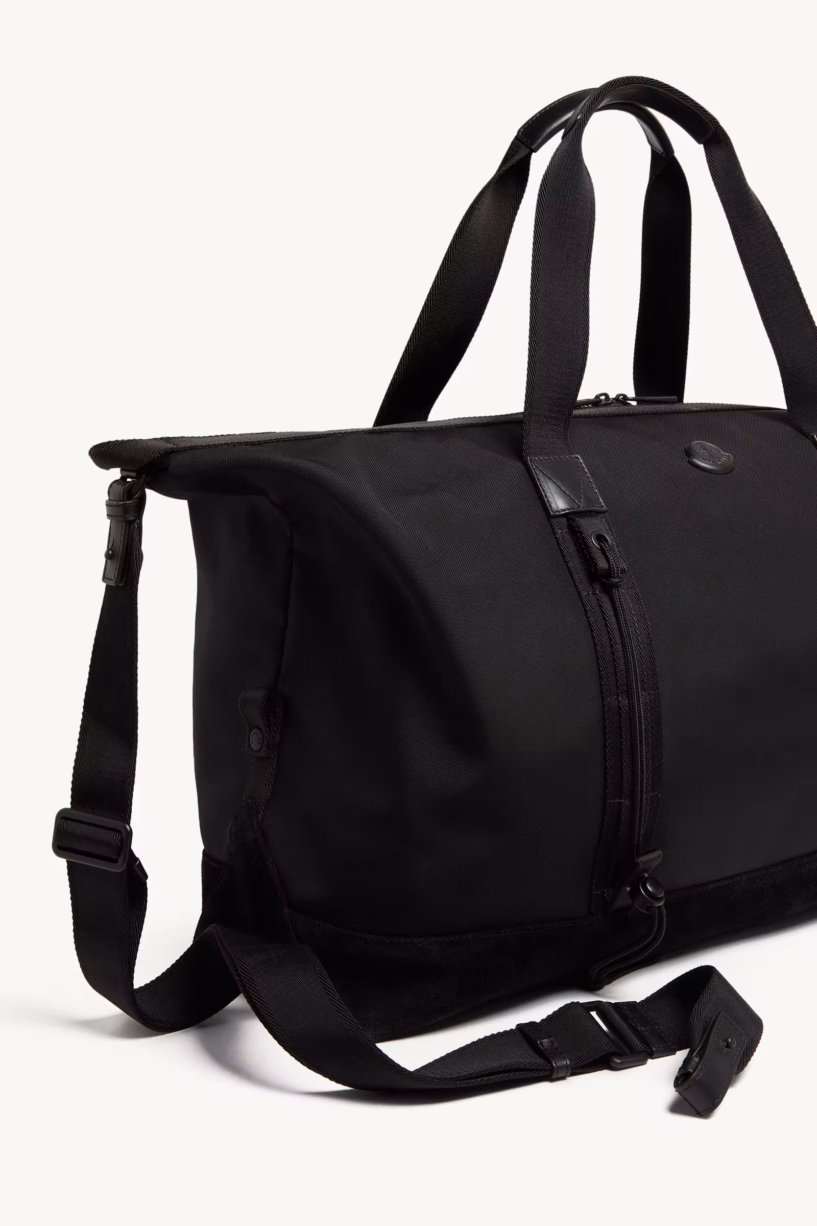 Tech Water-Repellent Leather-Trimmed Duffle Bag