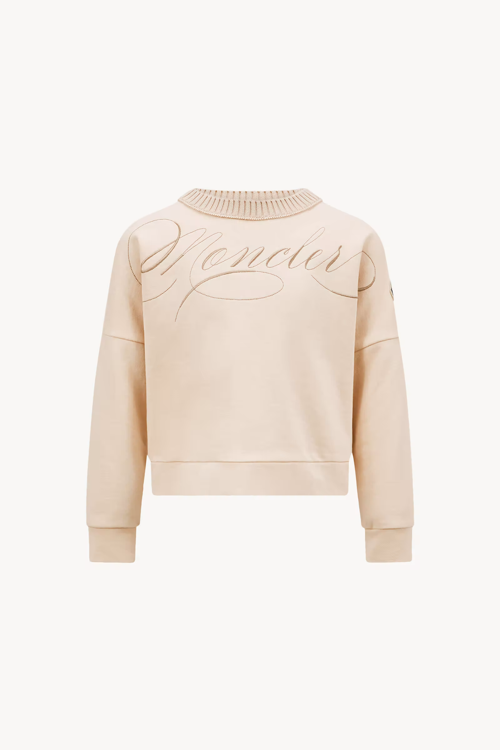 Embroidered Cursive Logo Cotton Sweatshirt