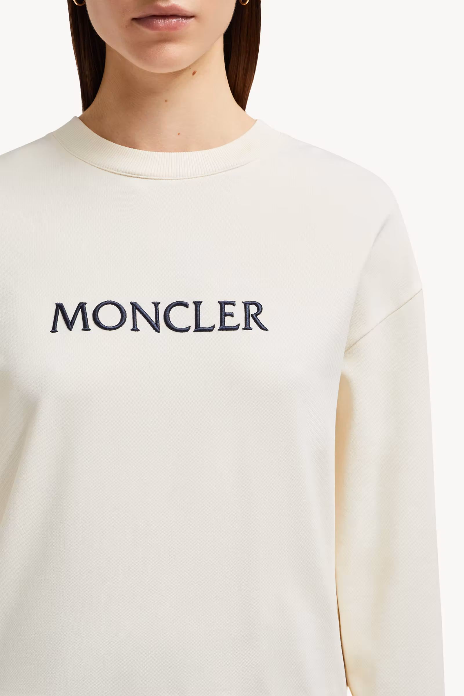Embroidered Tonal Logo Cotton Sweatshirt