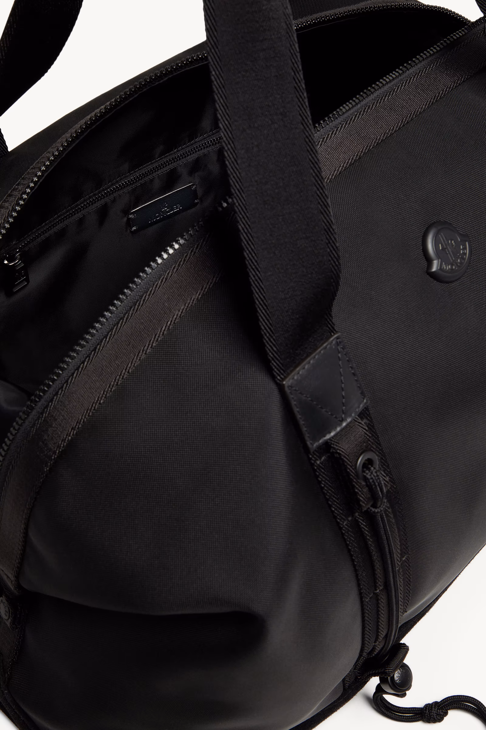 Tech Water-Repellent Leather-Trimmed Duffle Bag