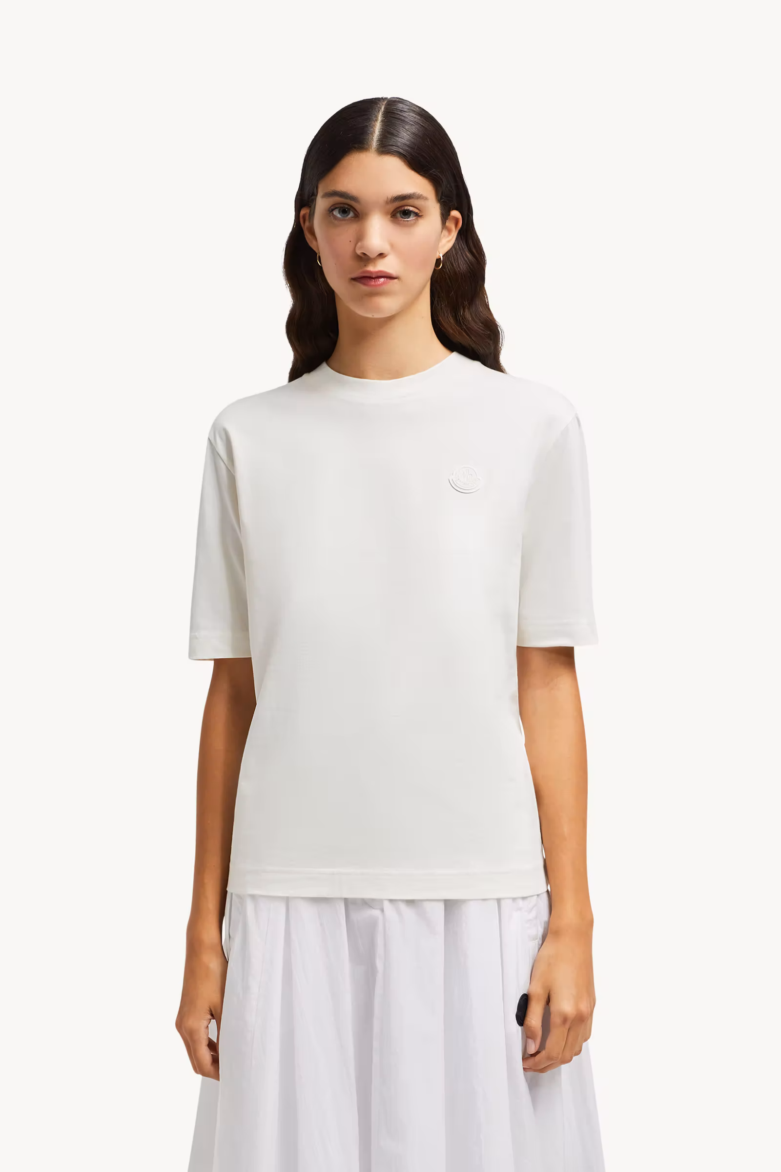 Silicone Logo Patch Cotton T-Shirt