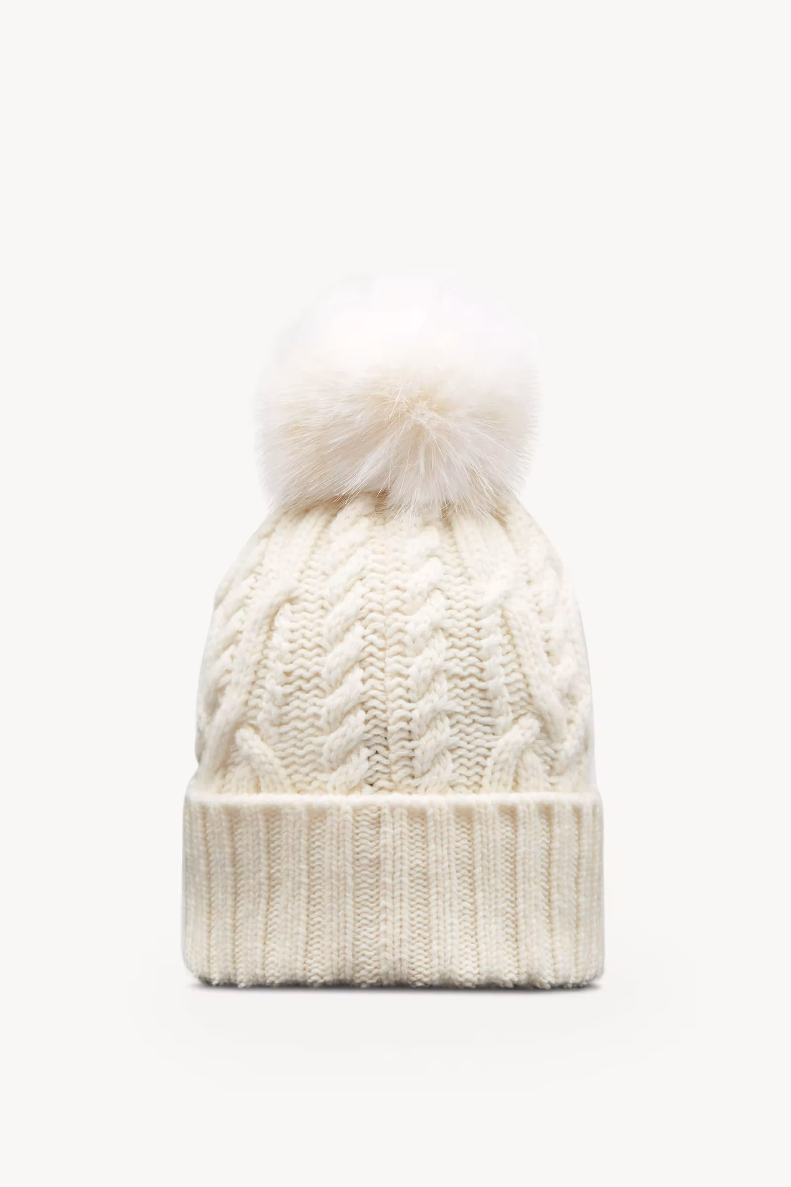 Cashmere Blend Beanie with Pom Pom