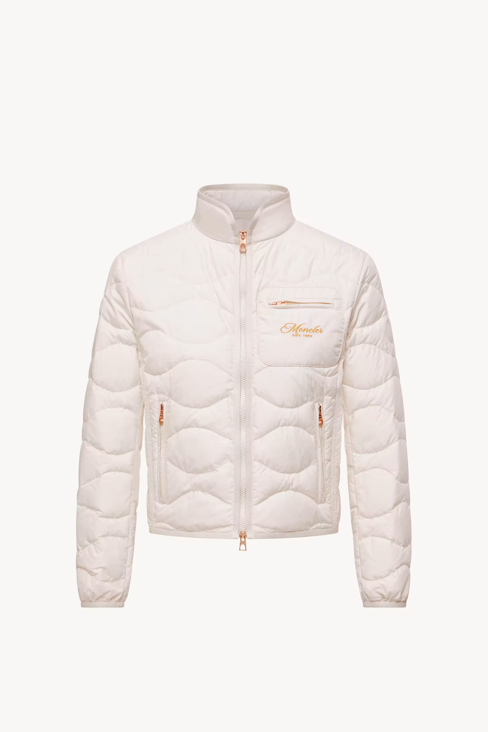 Tegea Wave-Quilted Short Down Jacket